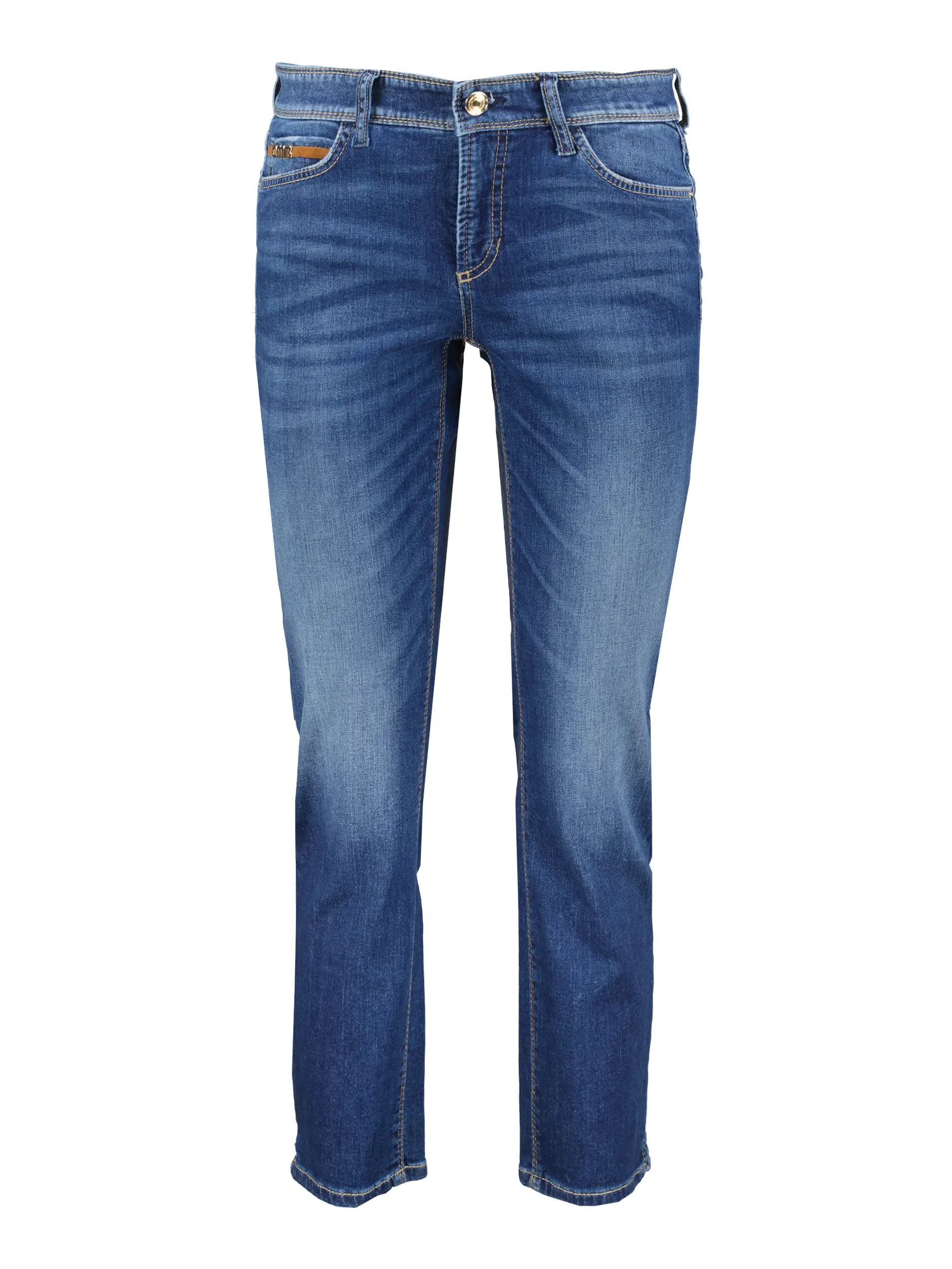 Mid Rise Slim Fit Jeans 'Piper short' - Artikel Vorderseite - Farbe: Blau