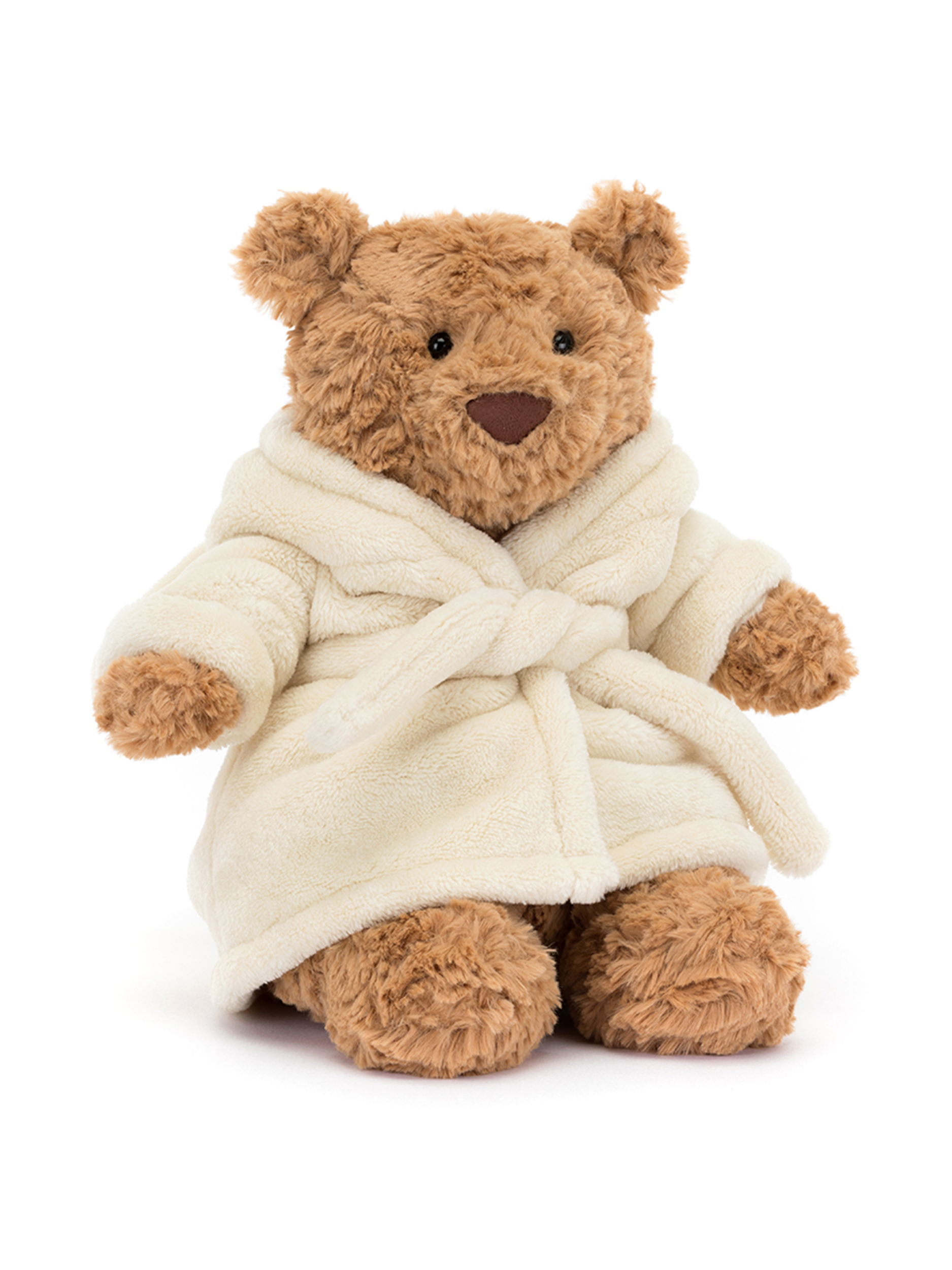 Jellycat-Stofftier 'Bartholomew Bear Bathrobe' - Artikel Vorderseite - Farbe: Braun