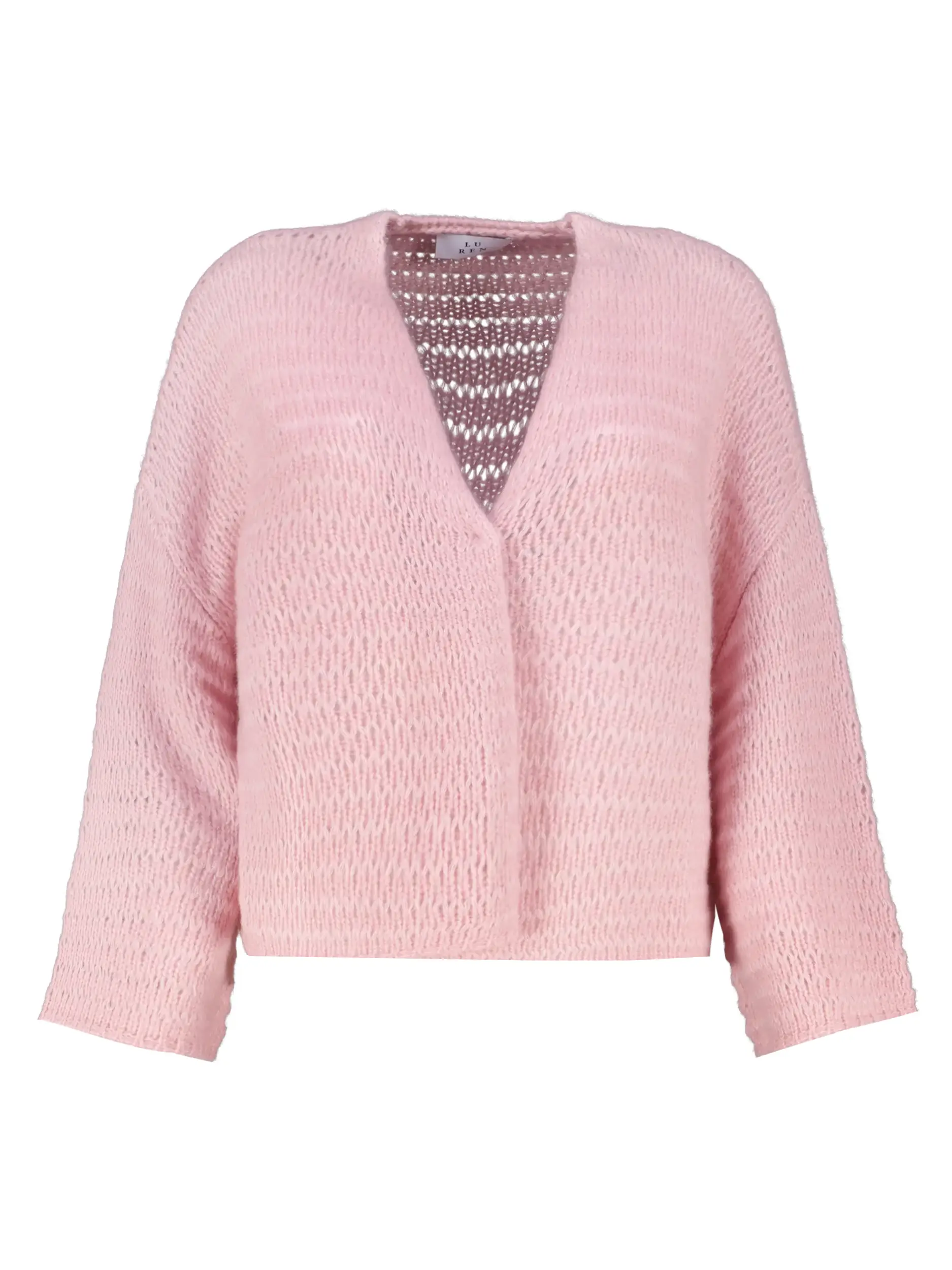 Strickjacke 'Tsuge' aus Kaschmir Seide Mix - Artikel Vorderseite - Farbe: Rosa&Pink