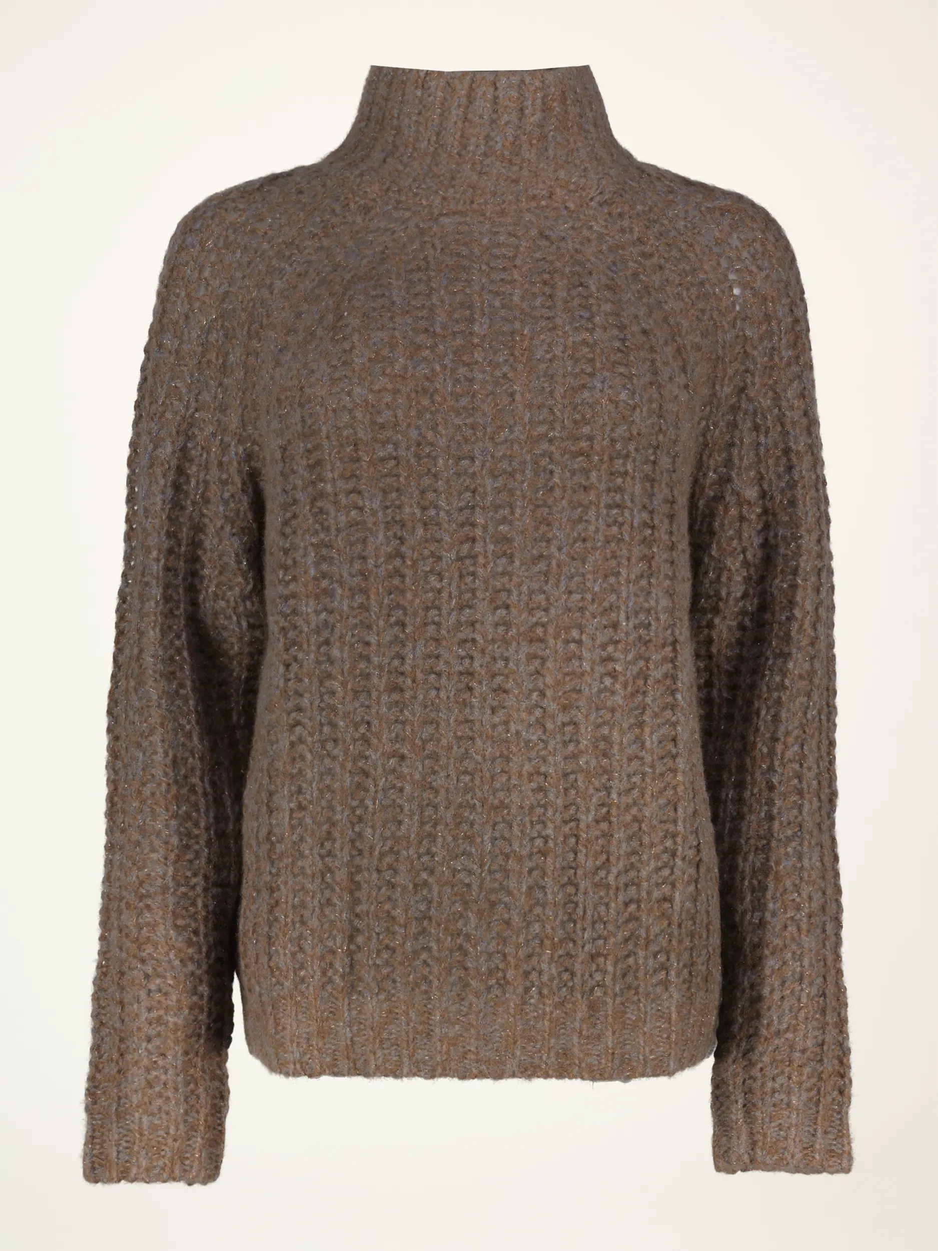 Pullover aus Kaschmir-Mix langarm - Artikelansicht - Farbe: Braun