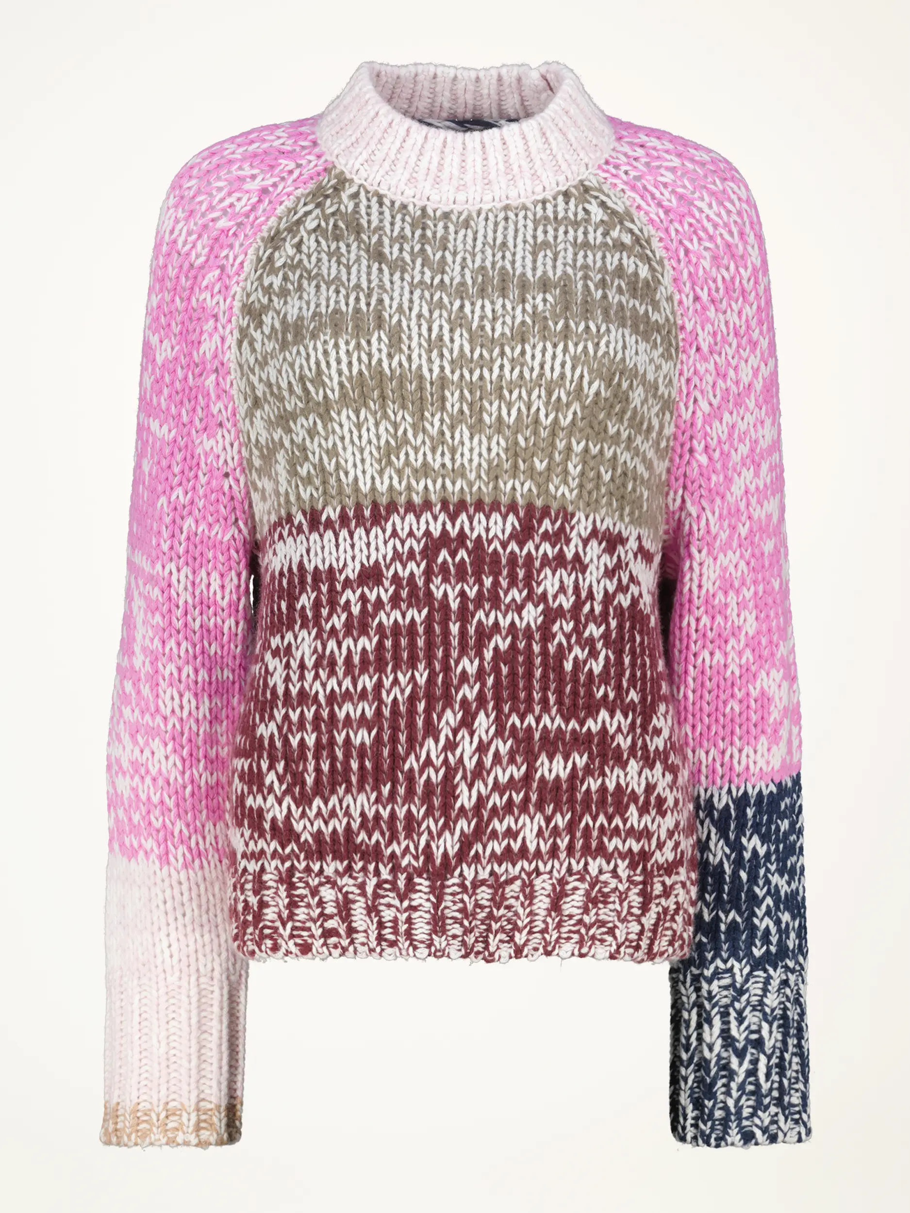 Gemusterter Pullover 'Ace' aus Wolle langarm - Artikelansicht - Farbe: Rot Gemusterter Pullover 'Ace' aus Wolle langarm - Artikelansicht - Farbe: Rot