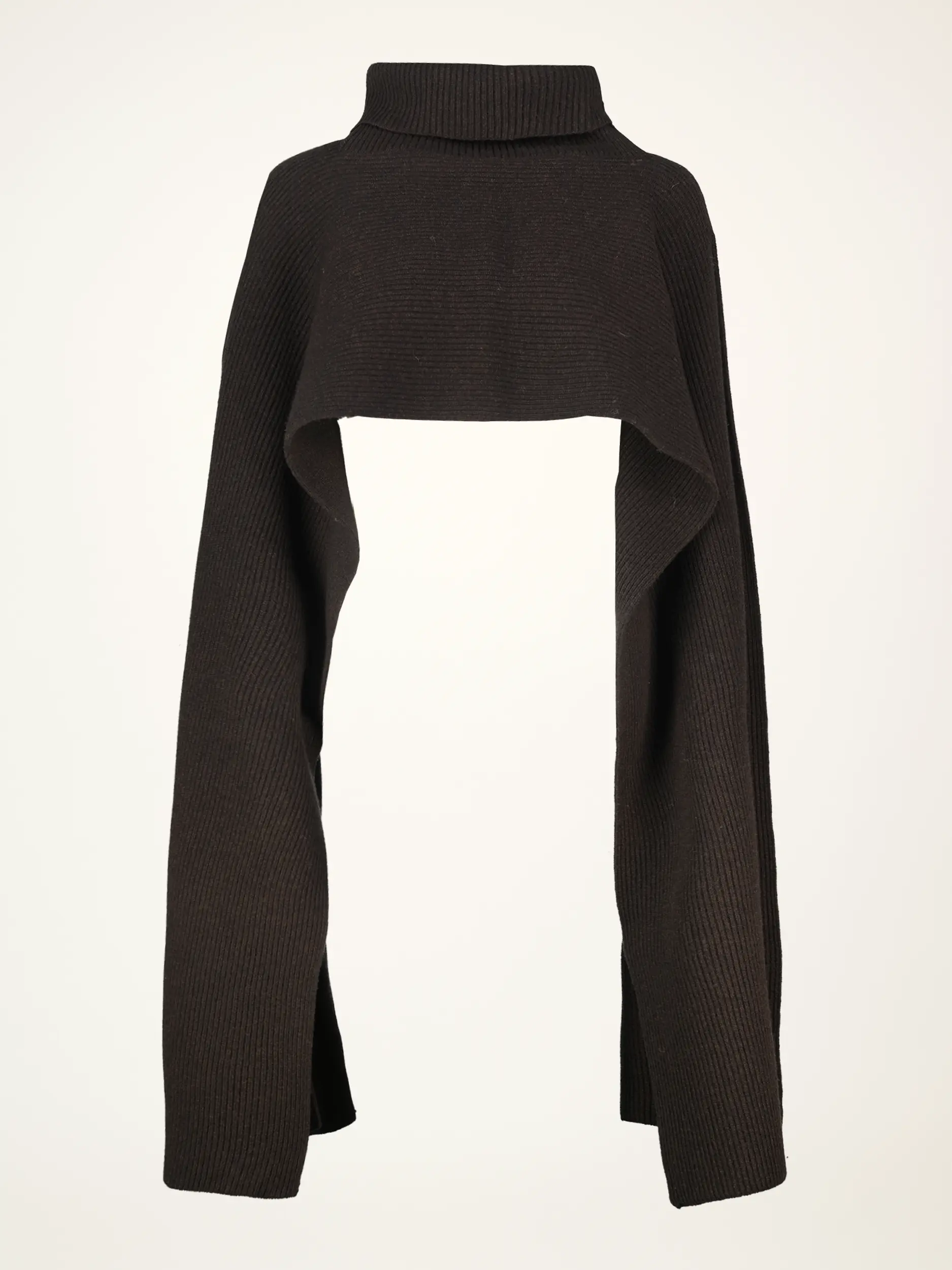 Cape mit Rollkragen aus Kaschmir-Mix - Artikelansicht - Farbe: Braun