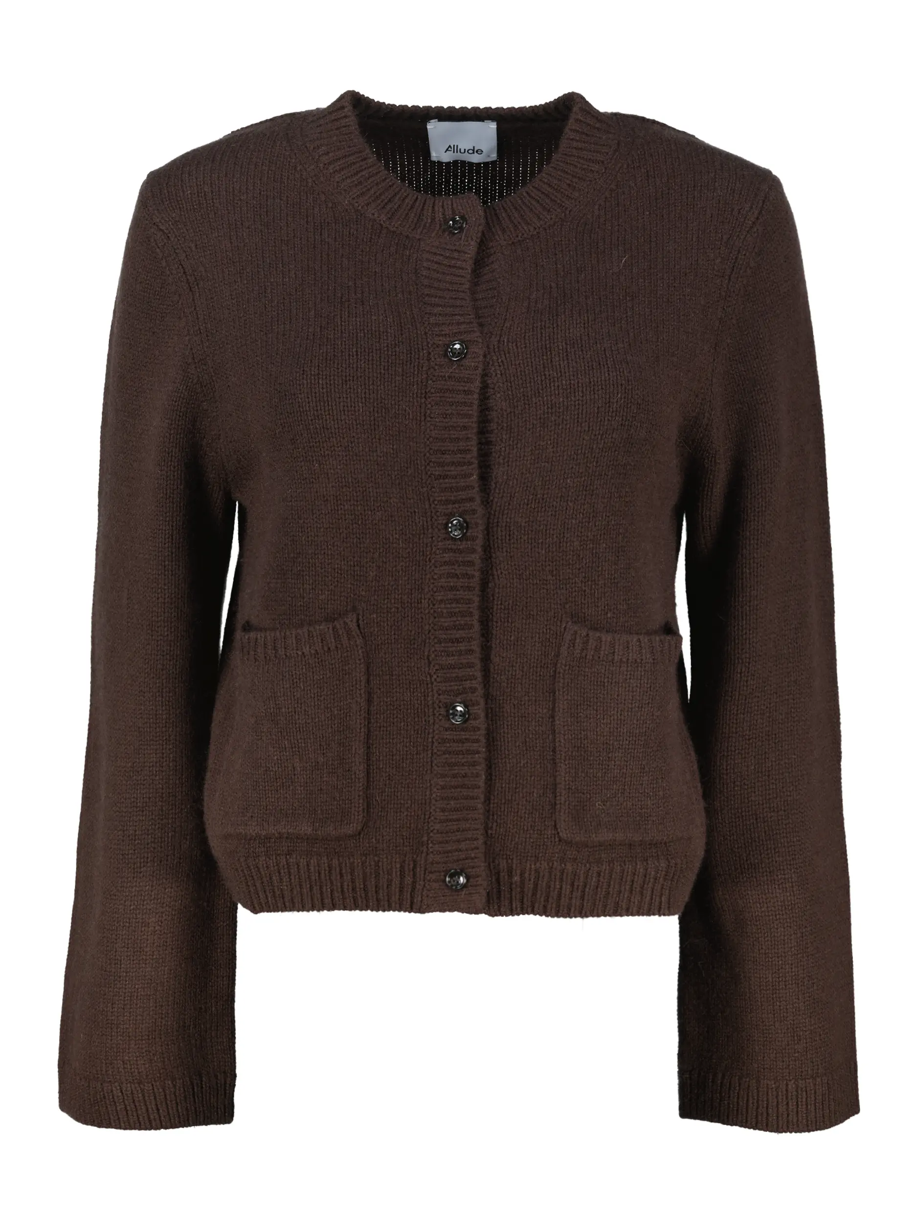 Strickjacke aus Wolle - Artikel Vorderseite - Farbe: Braun