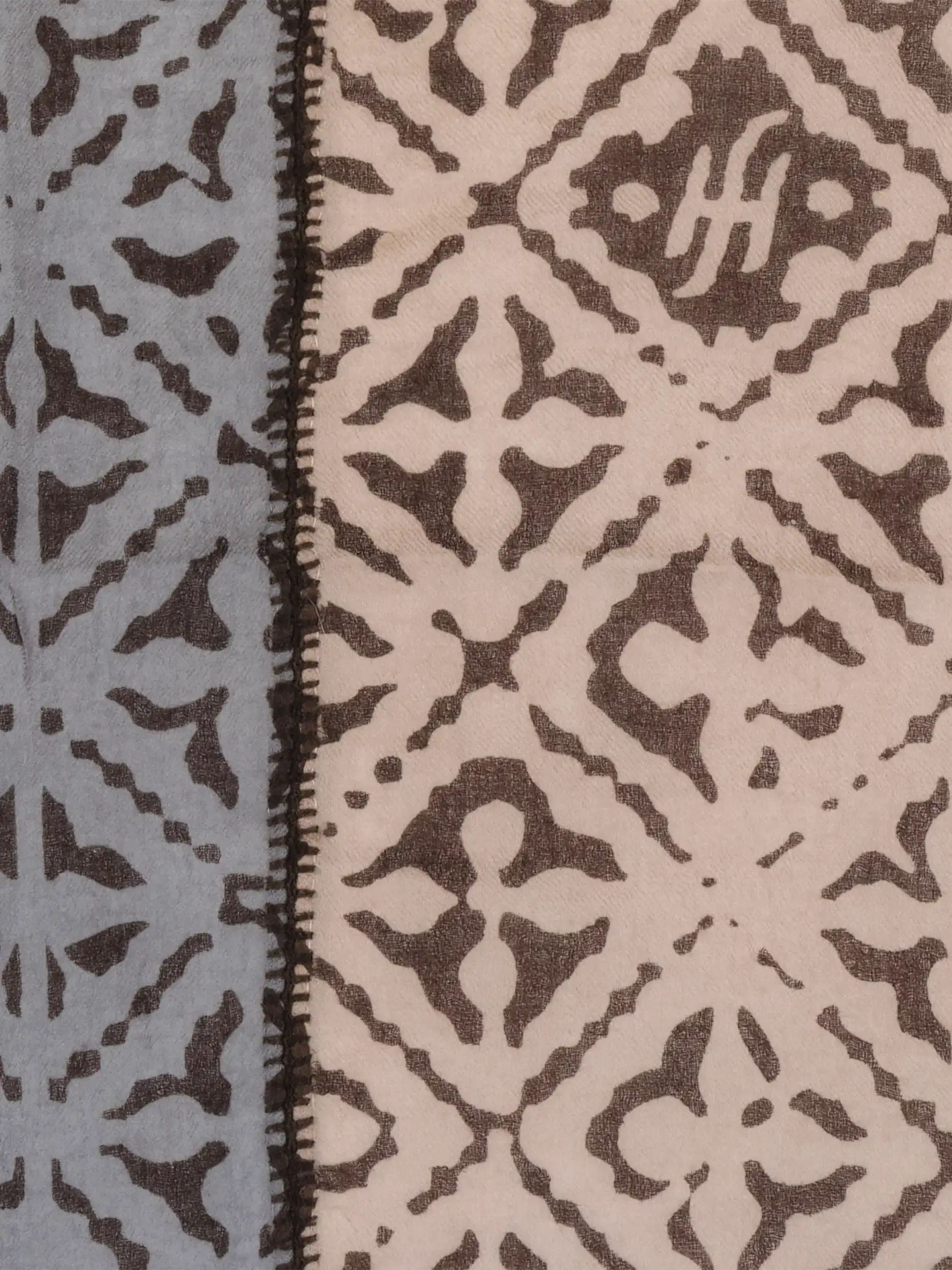 Gemustertes Tuch 'Eyes of Marrakesh Superpatch' aus Kaschmir - Artikel weitere Detailansicht 1 - Farbe: Braun