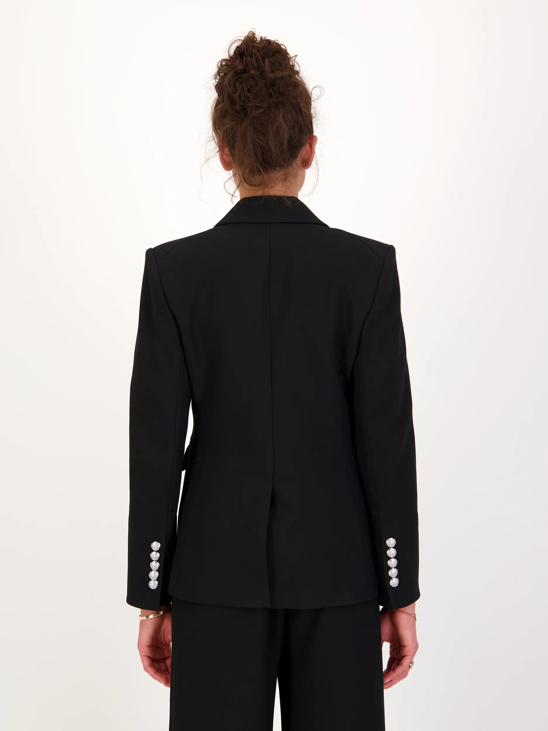 Blazer 'Miller Dickeyjacket' langarm - Artikel Rückseite getragen von einem Modell - Farbe: Schwarz