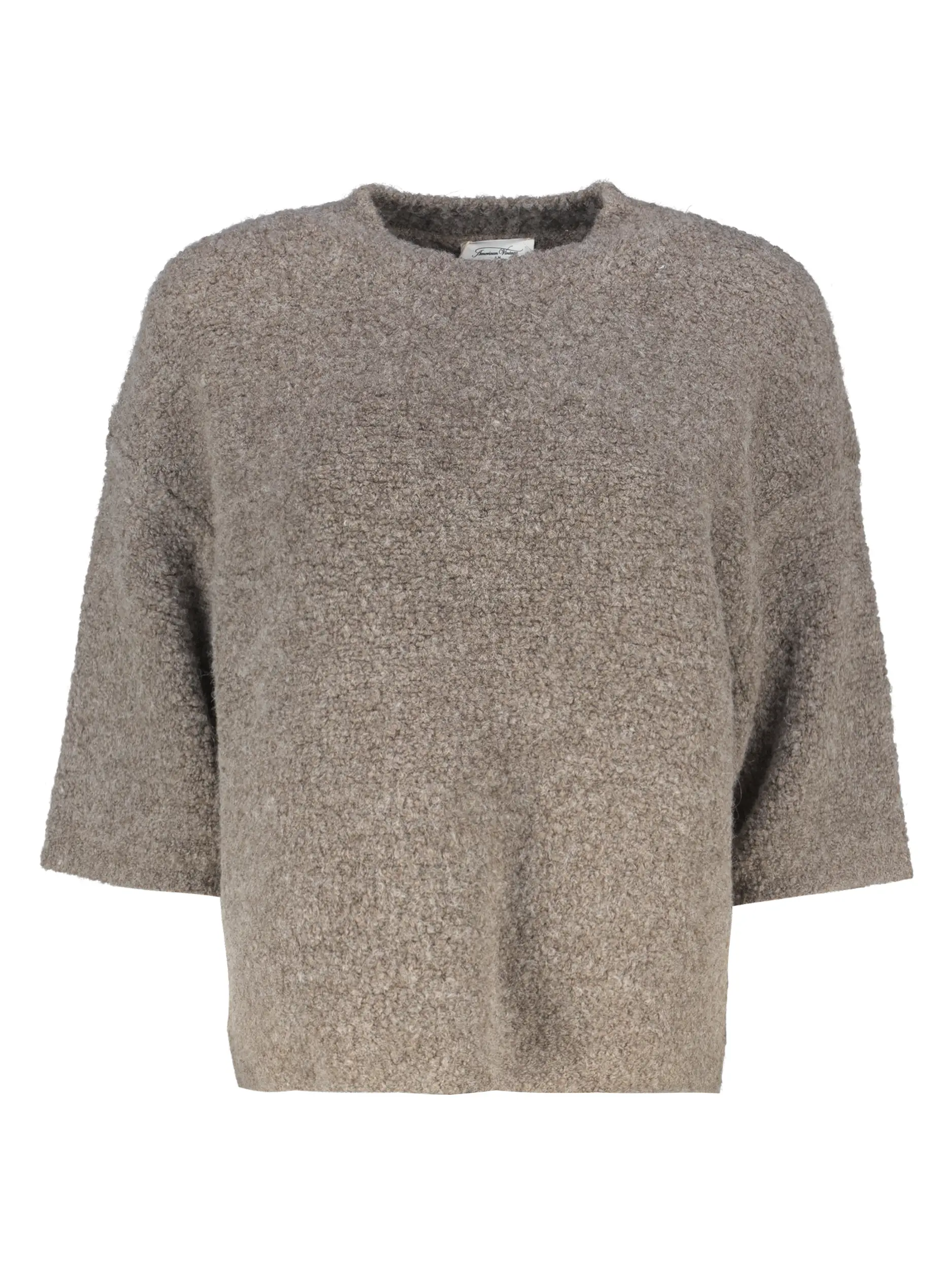 Pullover aus Woll-Mix 3/4 Arm - Artikel Vorderseite - Farbe: Braun