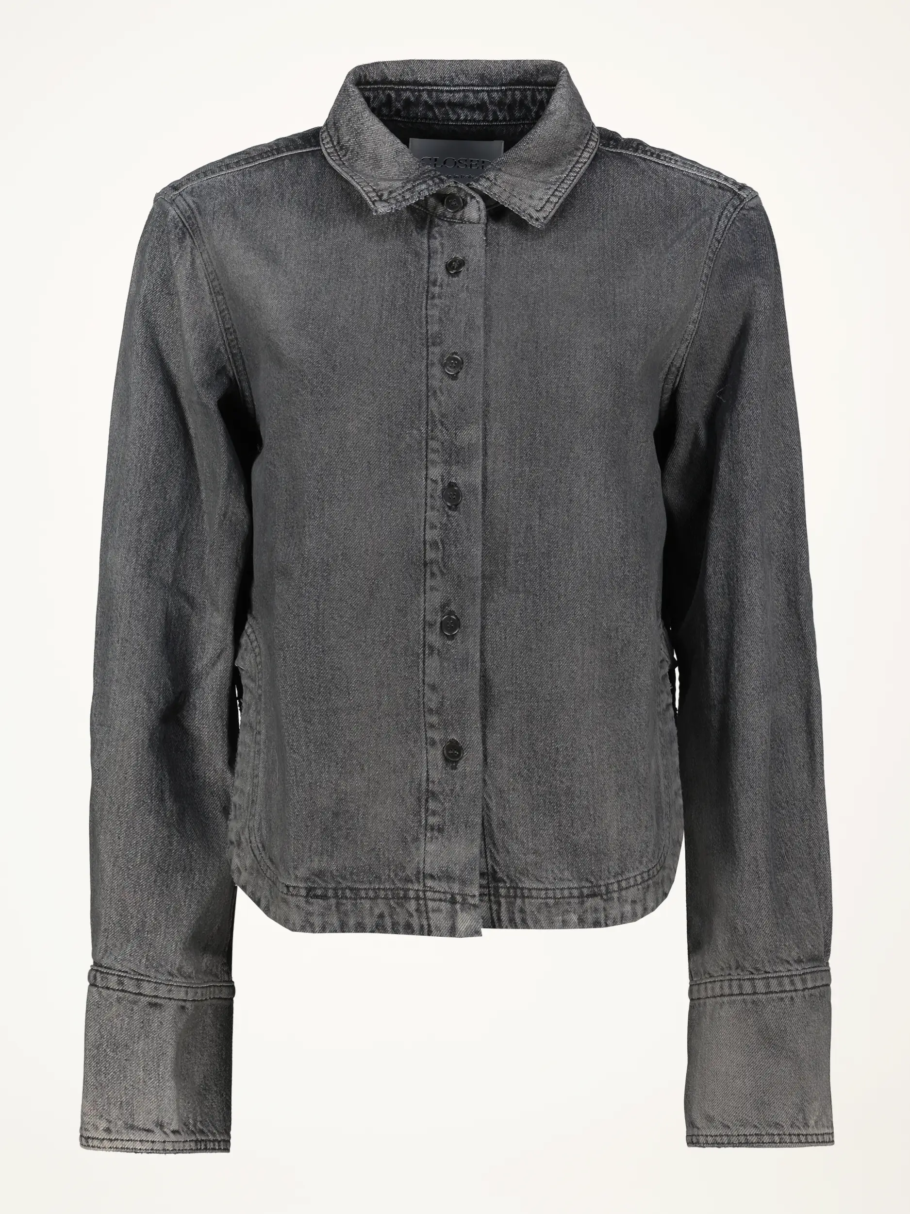 Jeansbluse langarm - Artikelansicht - Farbe: Grau Jeansbluse langarm - Artikelansicht - Farbe: Grau