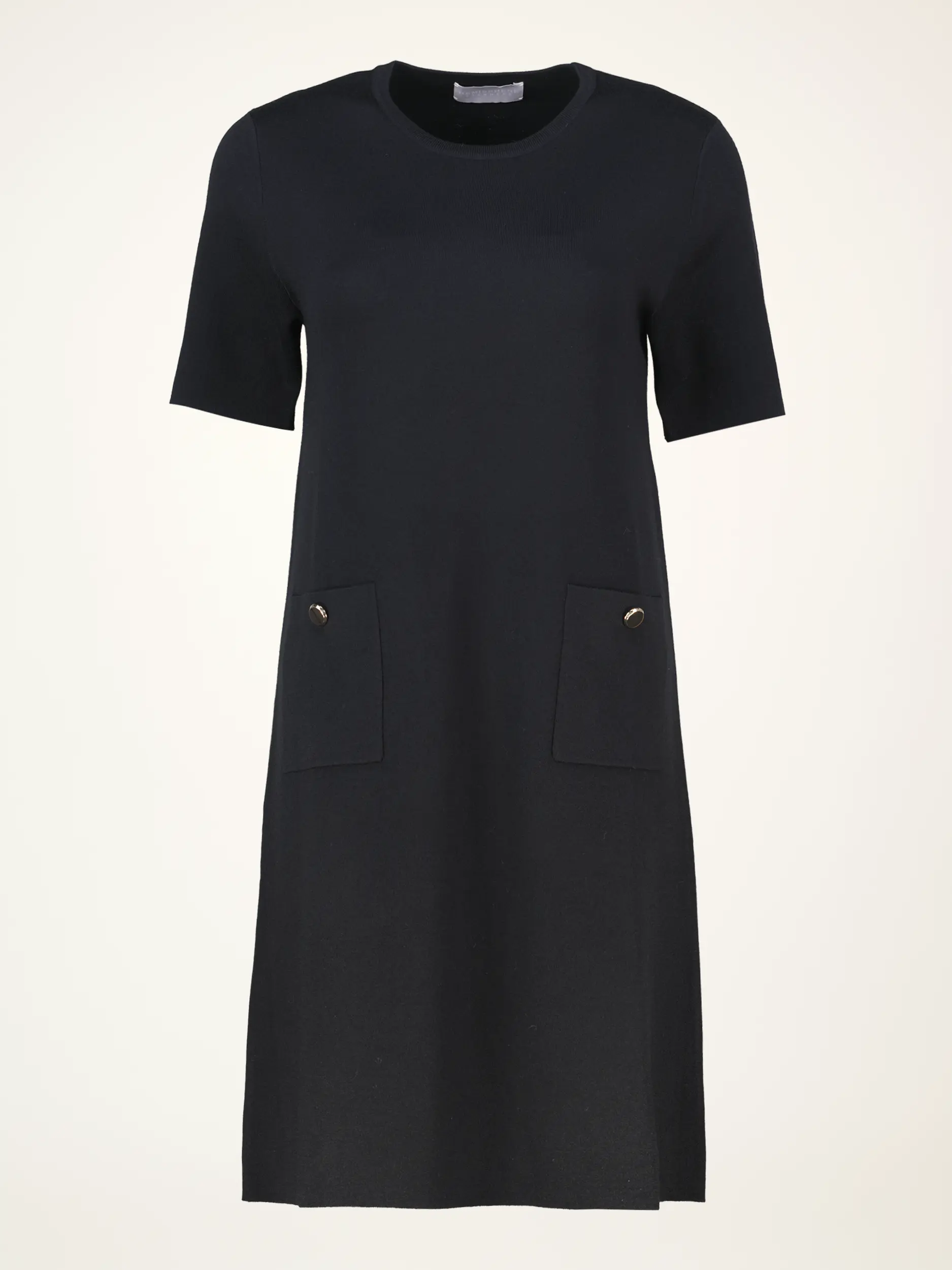 Mini Wollkleid kurzarm - Artikelansicht - Farbe: Schwarz
