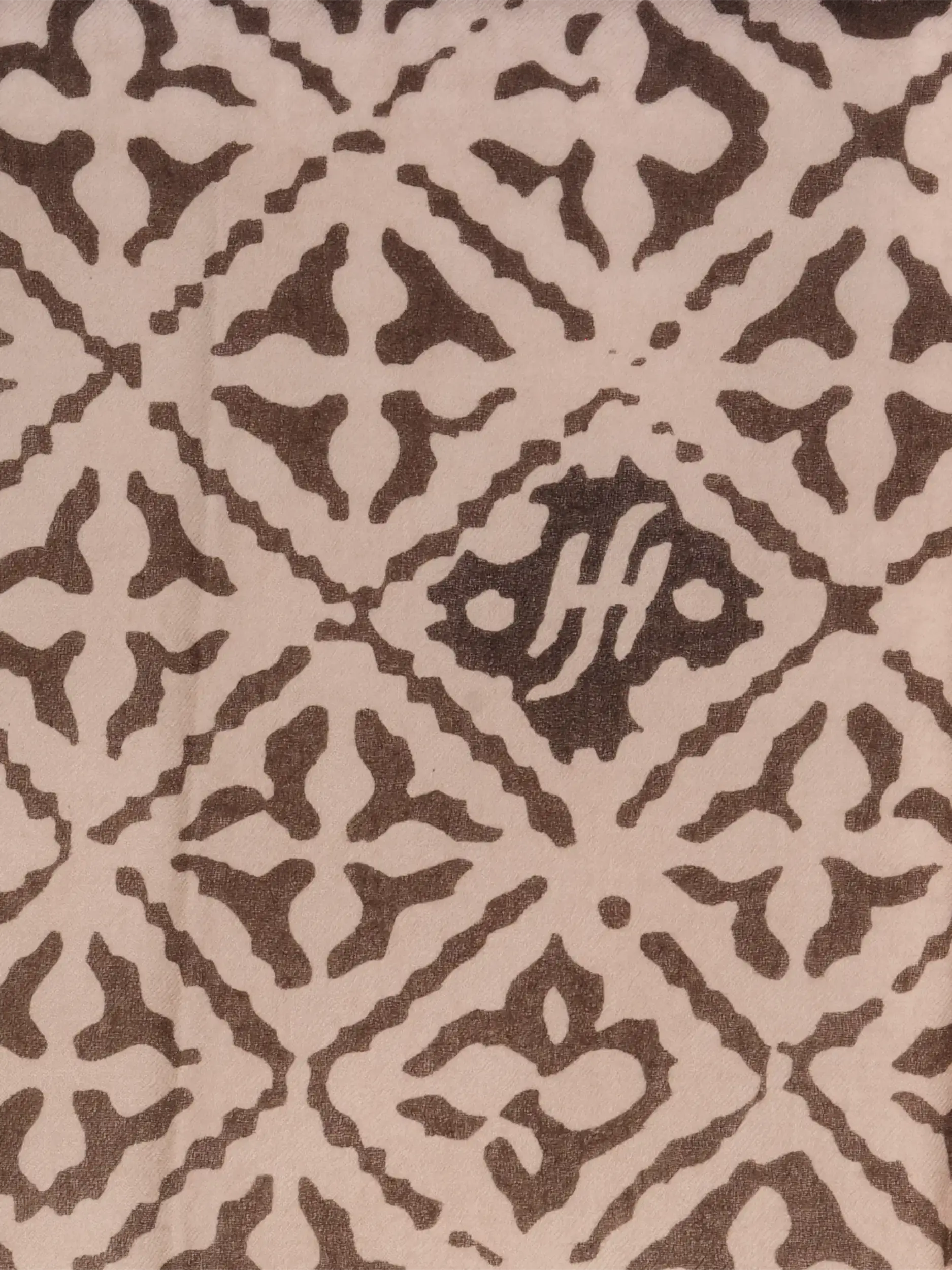 Gemustertes Tuch 'Eyes of Marrakesh' aus Kaschmir - Artikel weitere Detailansicht 1 - Farbe: Braun