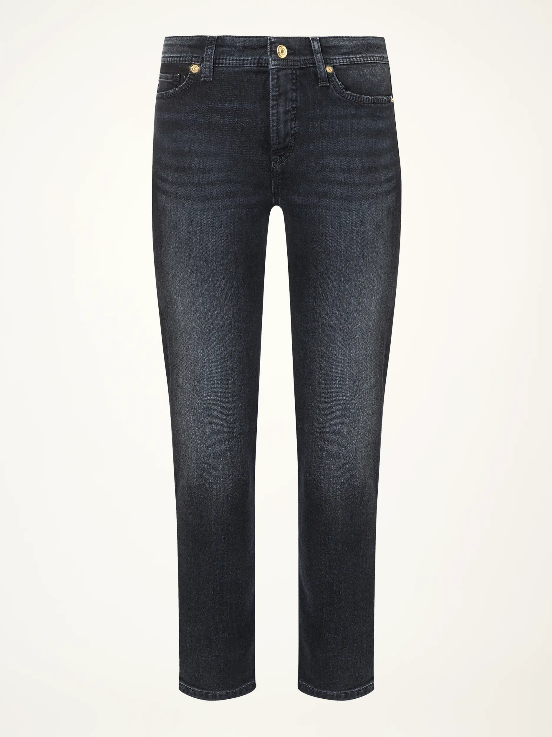 Mid Rise Dlim Fit Jeans 'Piper Cropped' - Artikelansicht - Farbe: Schwarz