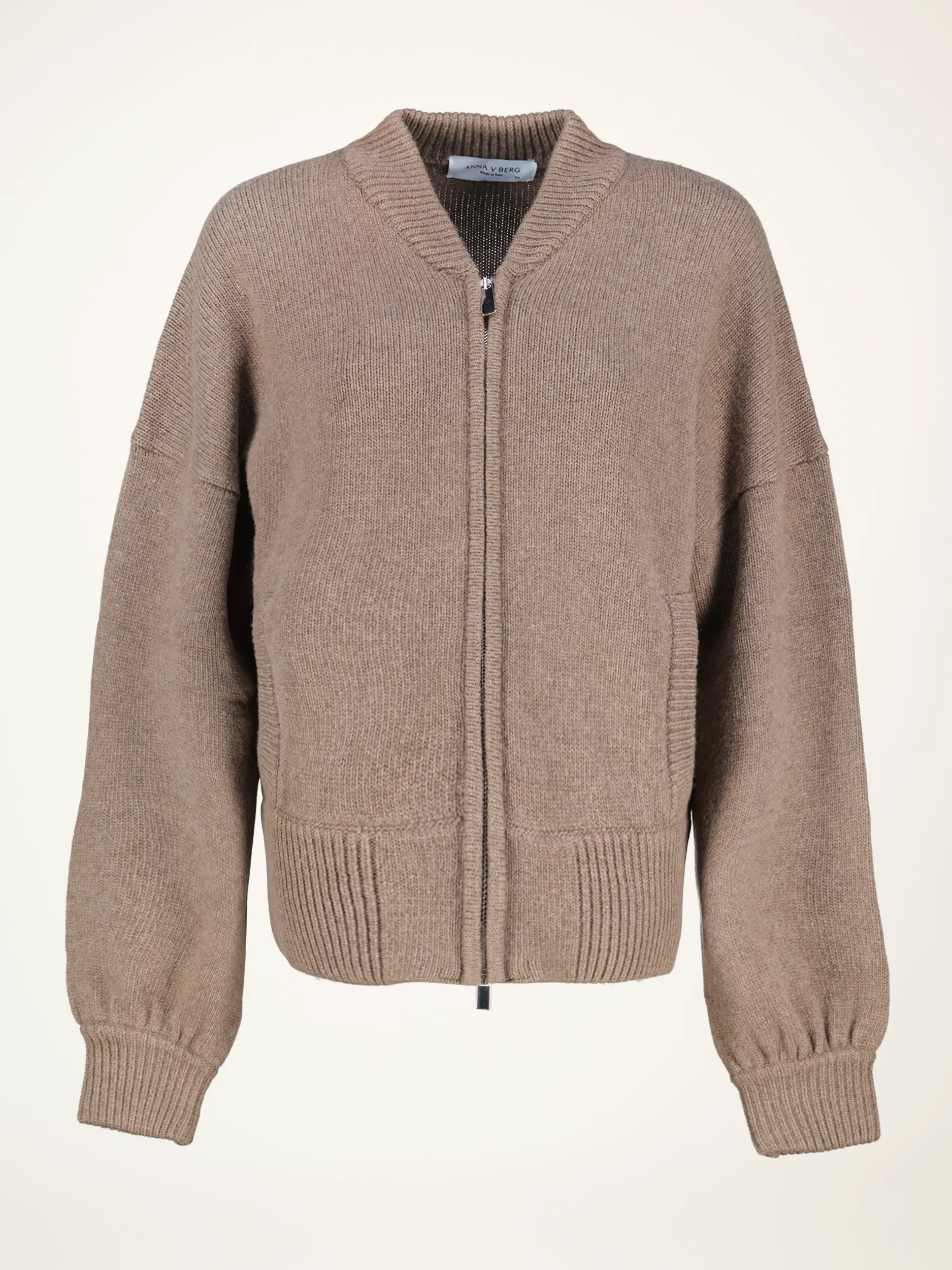 Strickjacke 'Augusta' aus Woll-Kaschmir-Mix langarm - Artikelansicht - Farbe: Braun