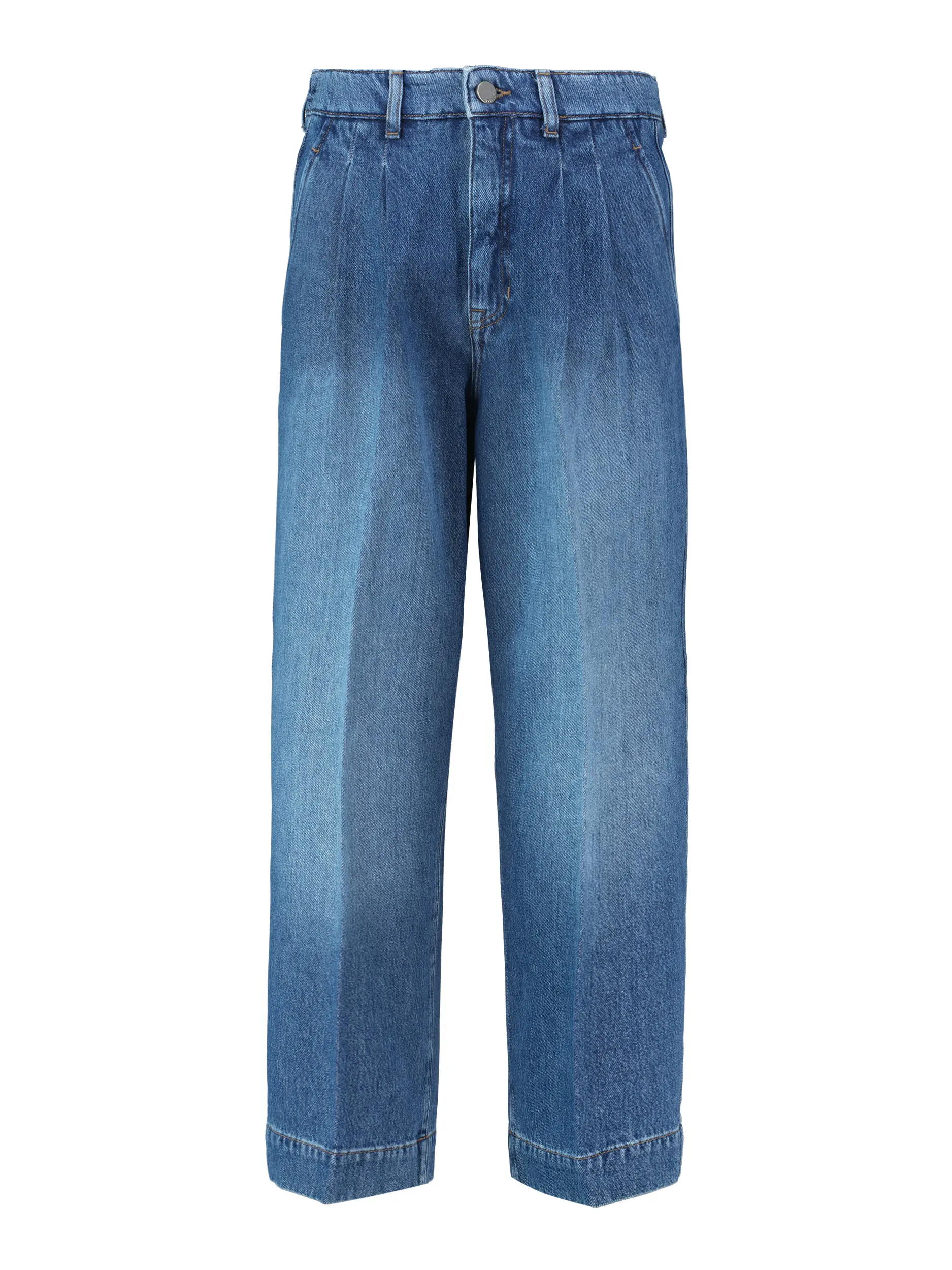 High Waist Wide Leg Unisex Jeans 'Noa Crop' - Artikel Vorderseite