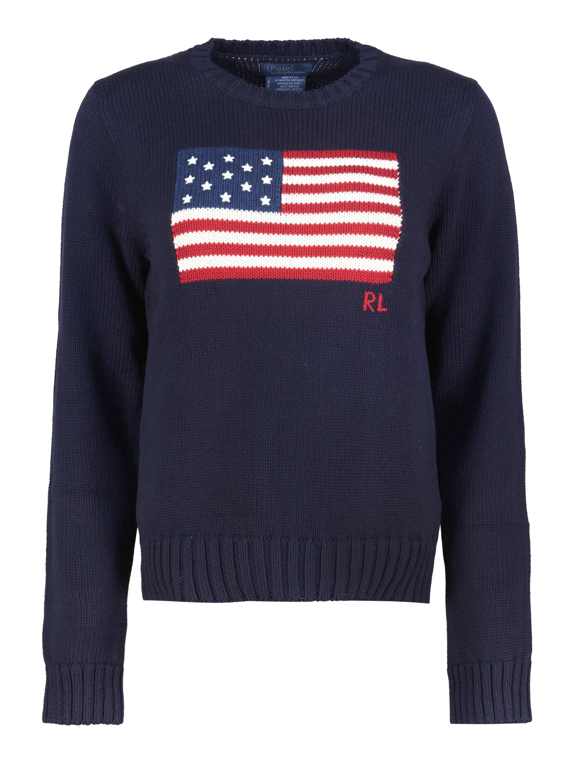 Pullover mit Logo langarm - Artikel Vorderseite - Farbe: Blau