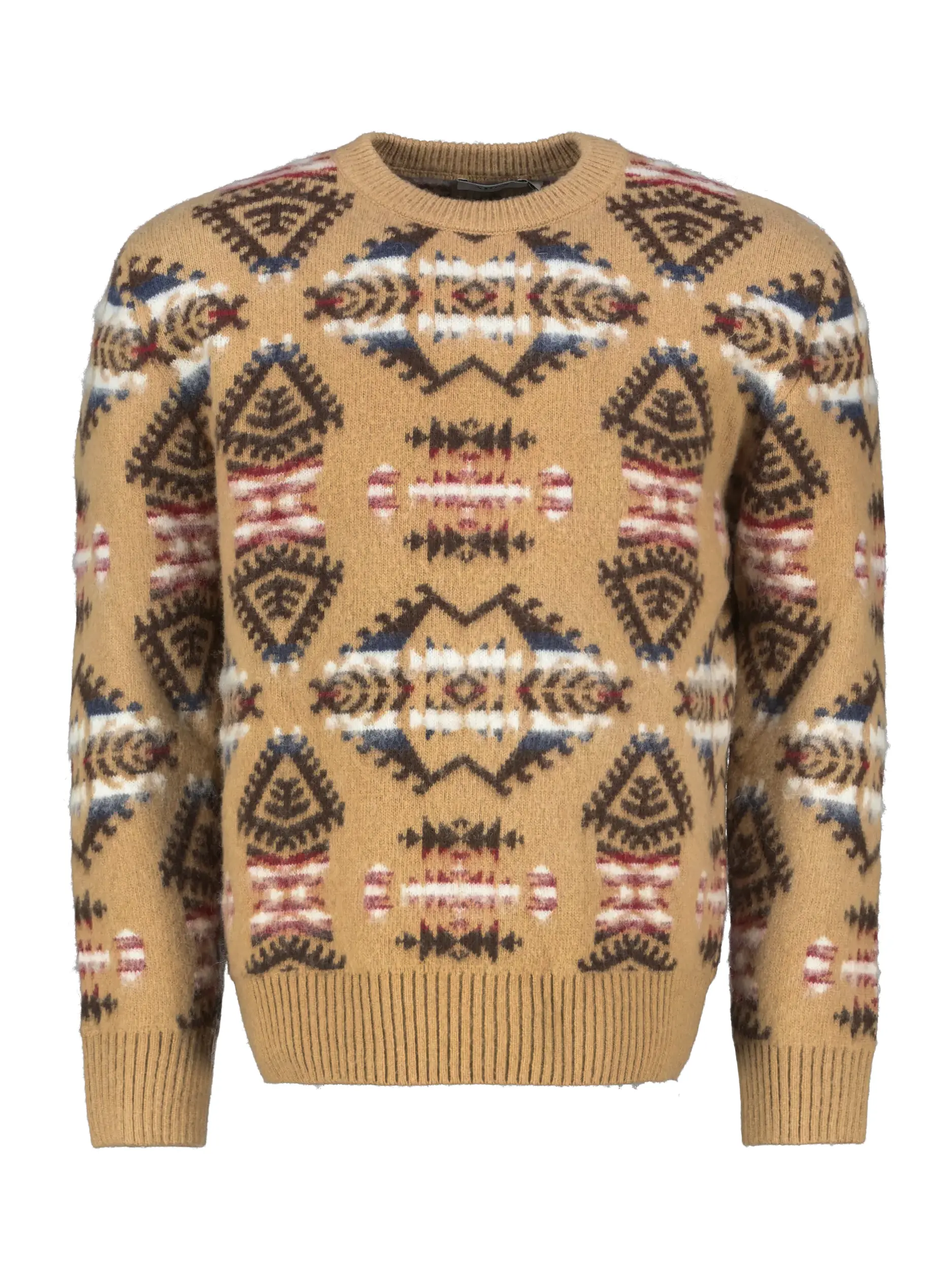 Pullover aus Schurwoll-Mix langarm - Artikel Vorderseite - Farbe: Braun
