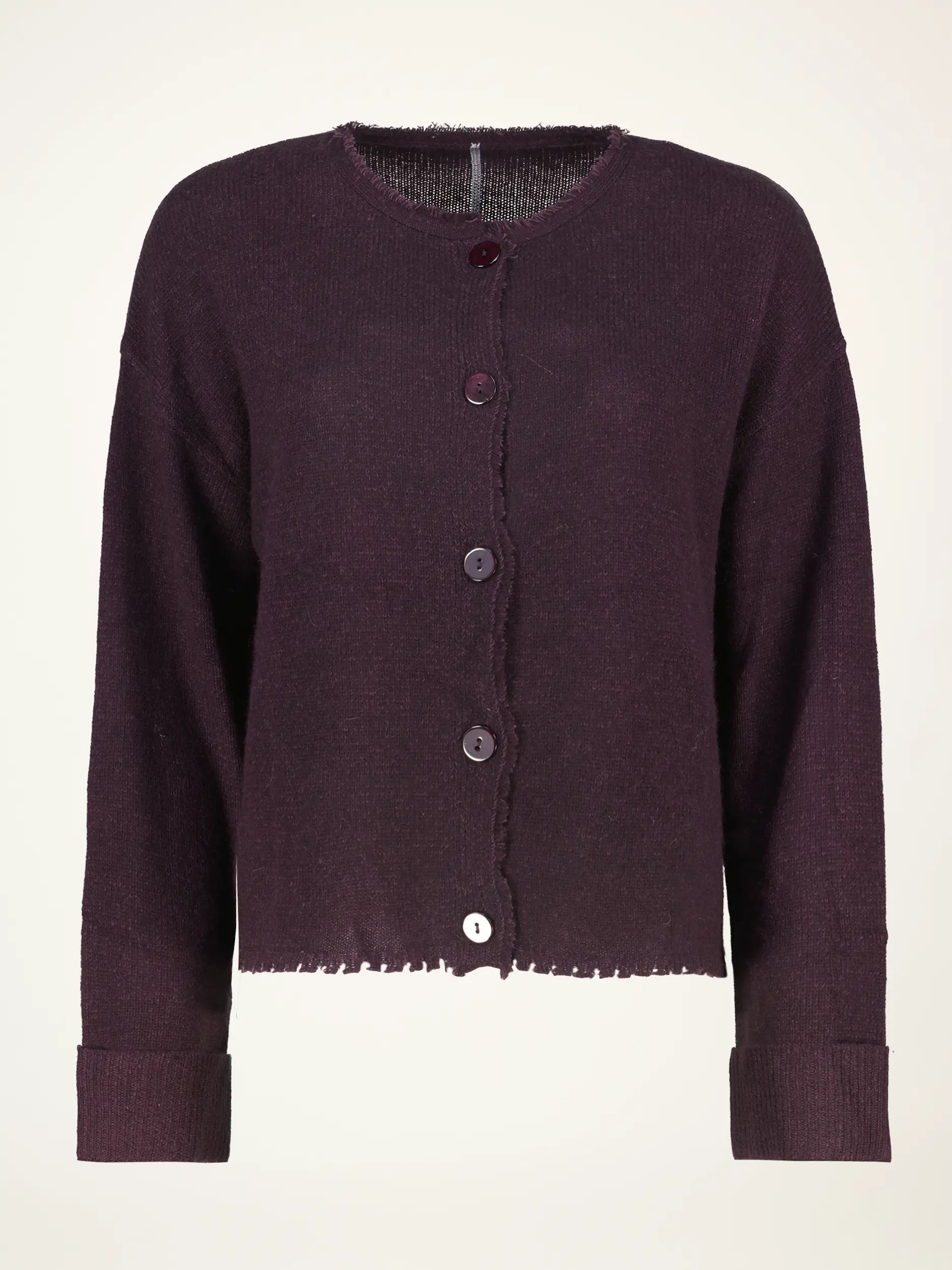 Strickjacke aus Kaschmir-Mix langarm - Artikelansicht - Farbe: Rot
