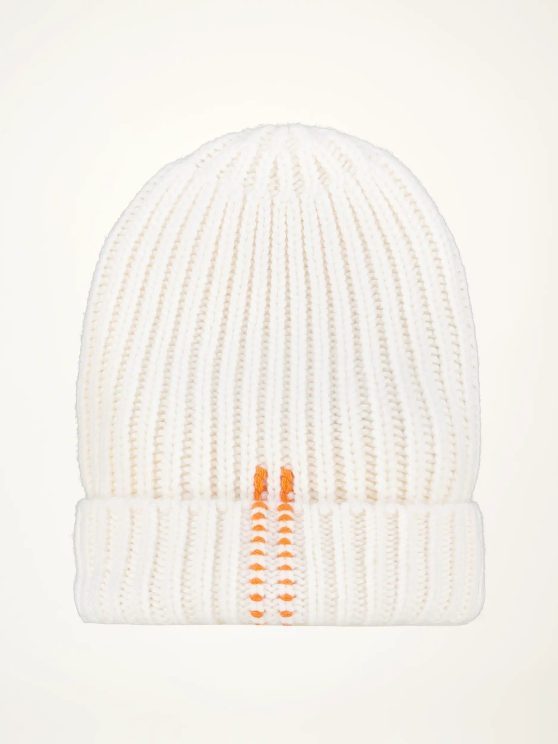 Strickmütze 'Beanie' - Artikel Rückseite - Farbe: Creme