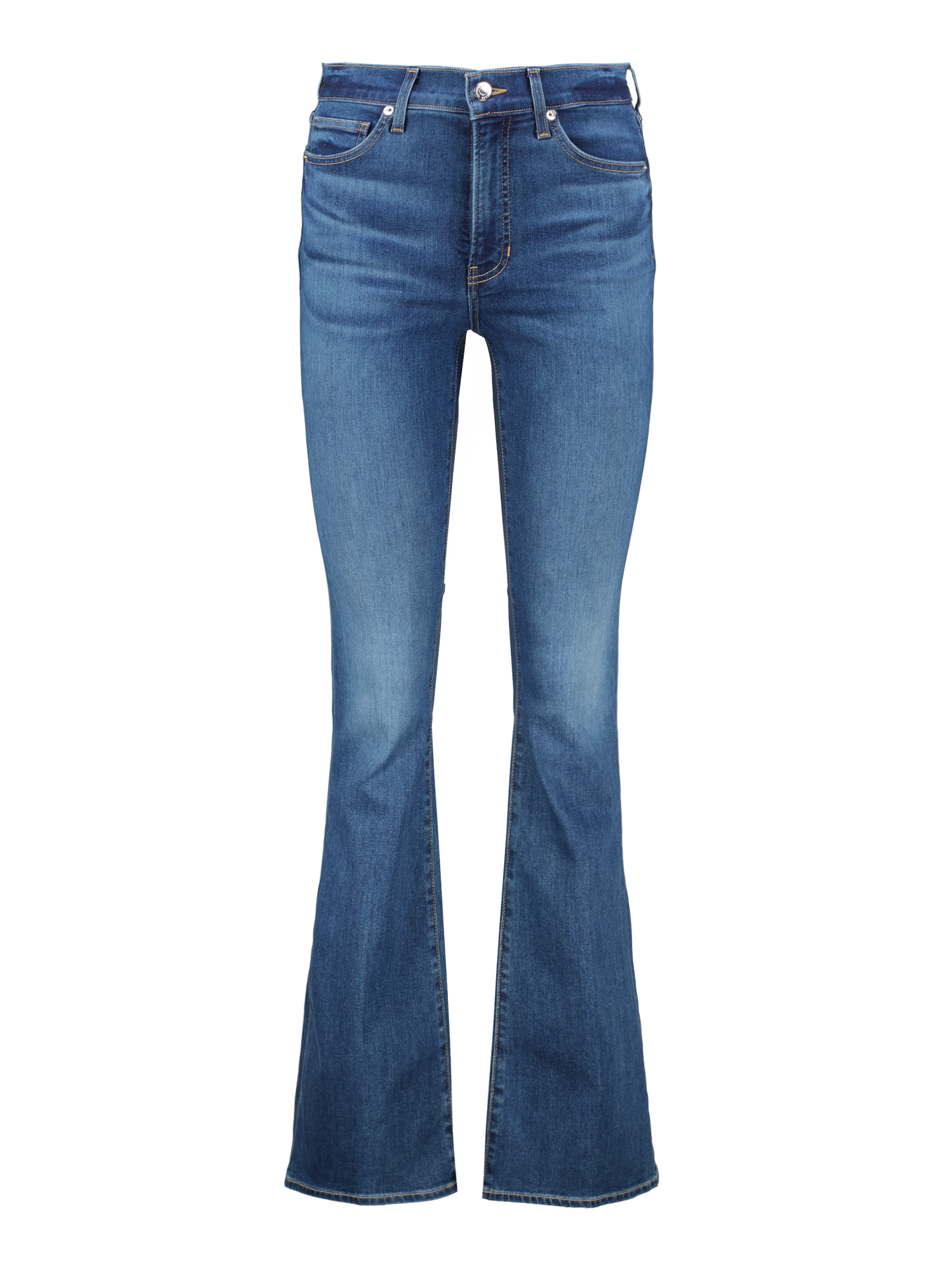 High Rise Flared Leg Jeans 'Beverly' - Artikel Vorderseite - Farbe: Blau