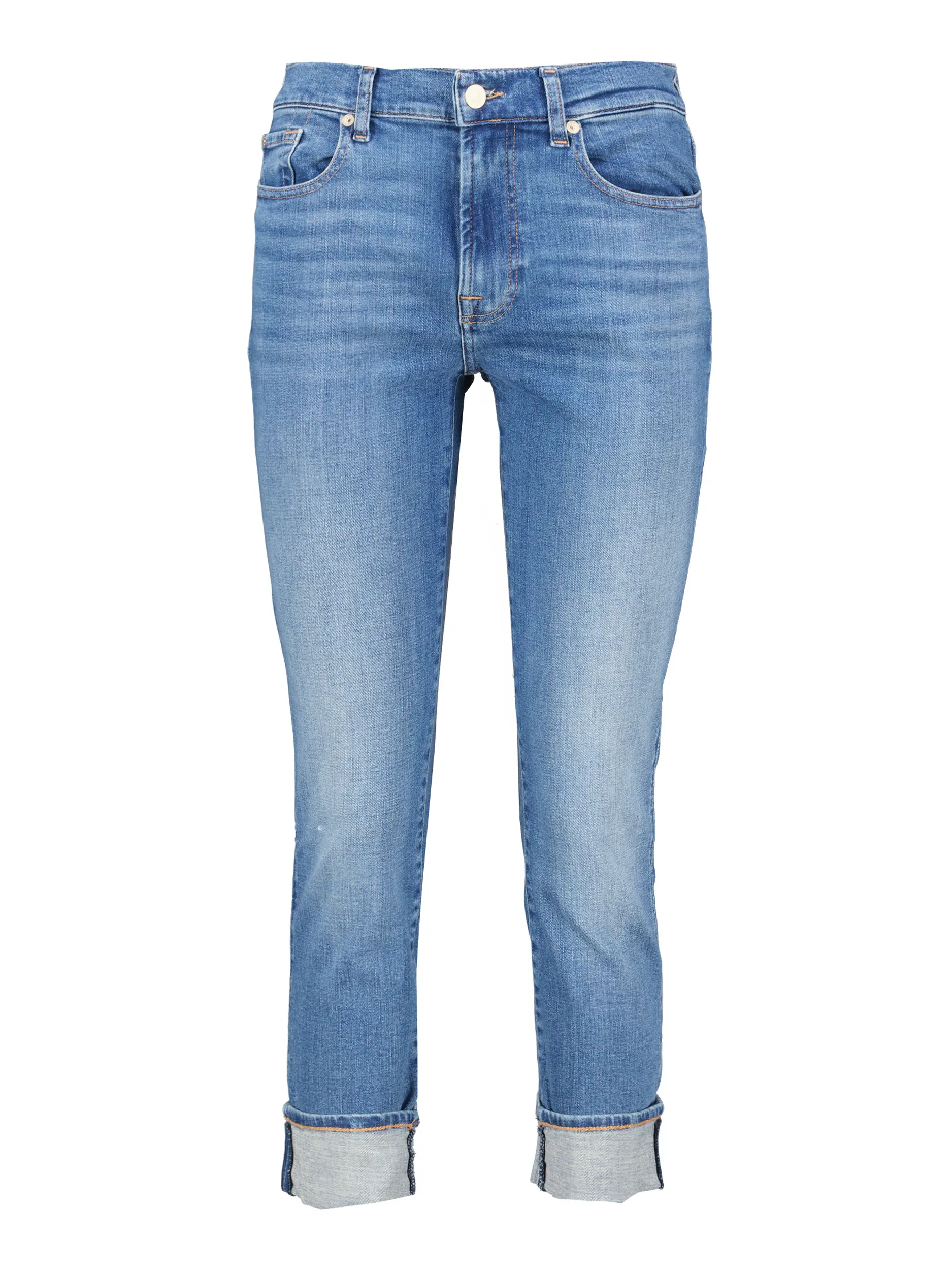 High Rise Skinny Jeans 'Relaxed Skinny' - Artikel Vorderseite - Farbe: Blau