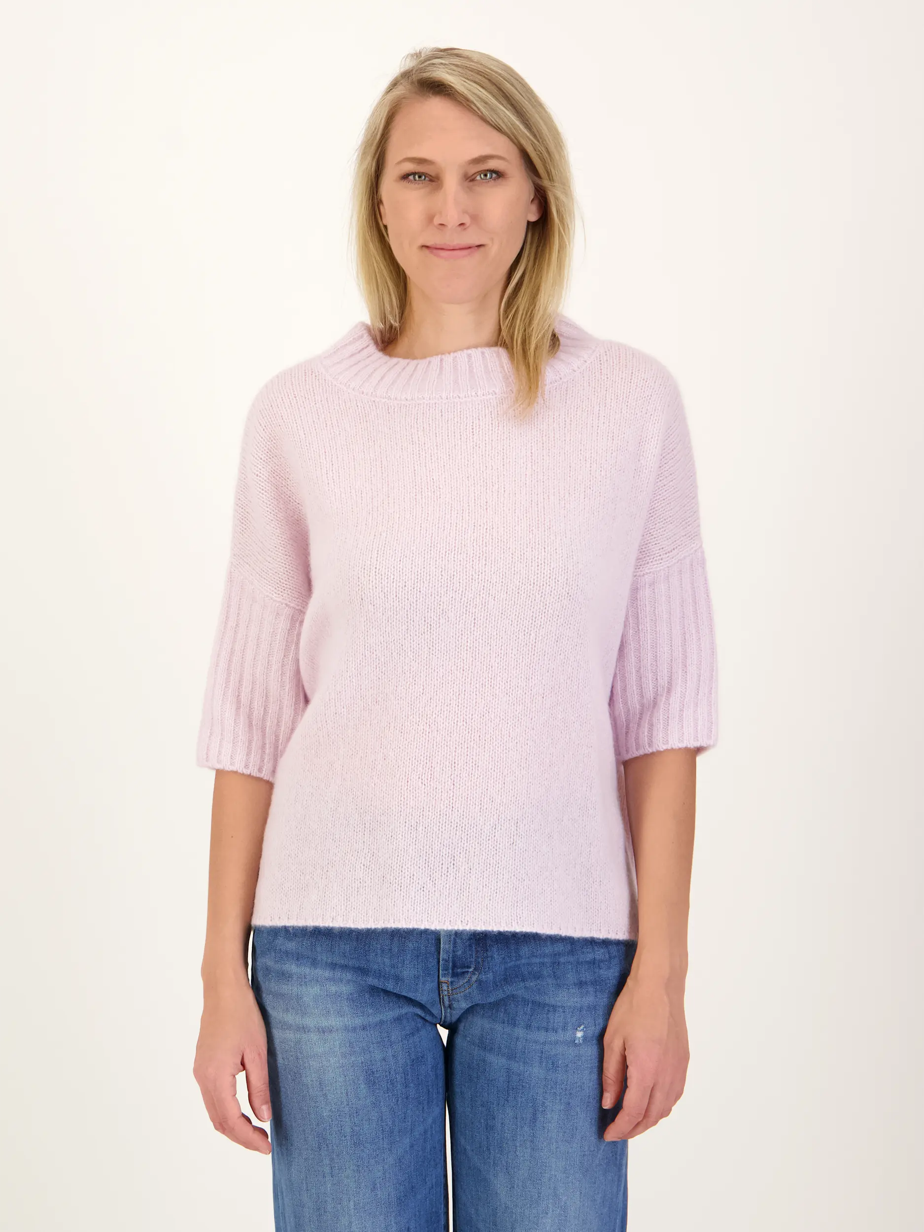 Pullover aus Kaschmir 3/4-Arm - Artikel Vorderseite getragen von einem Modell