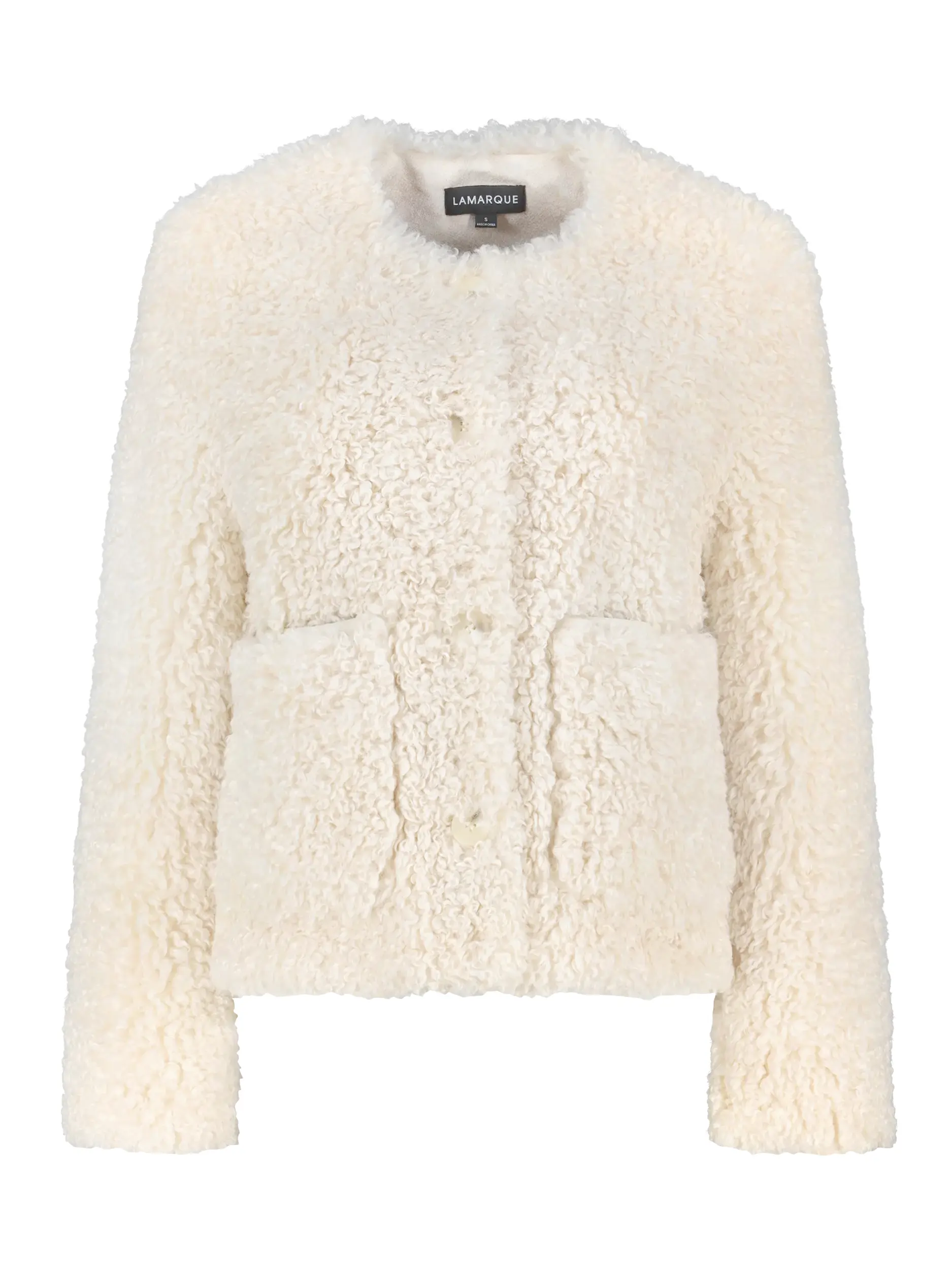 Teddyjacke 'Emilia' - Artikel Vorderseite - Farbe: Beige