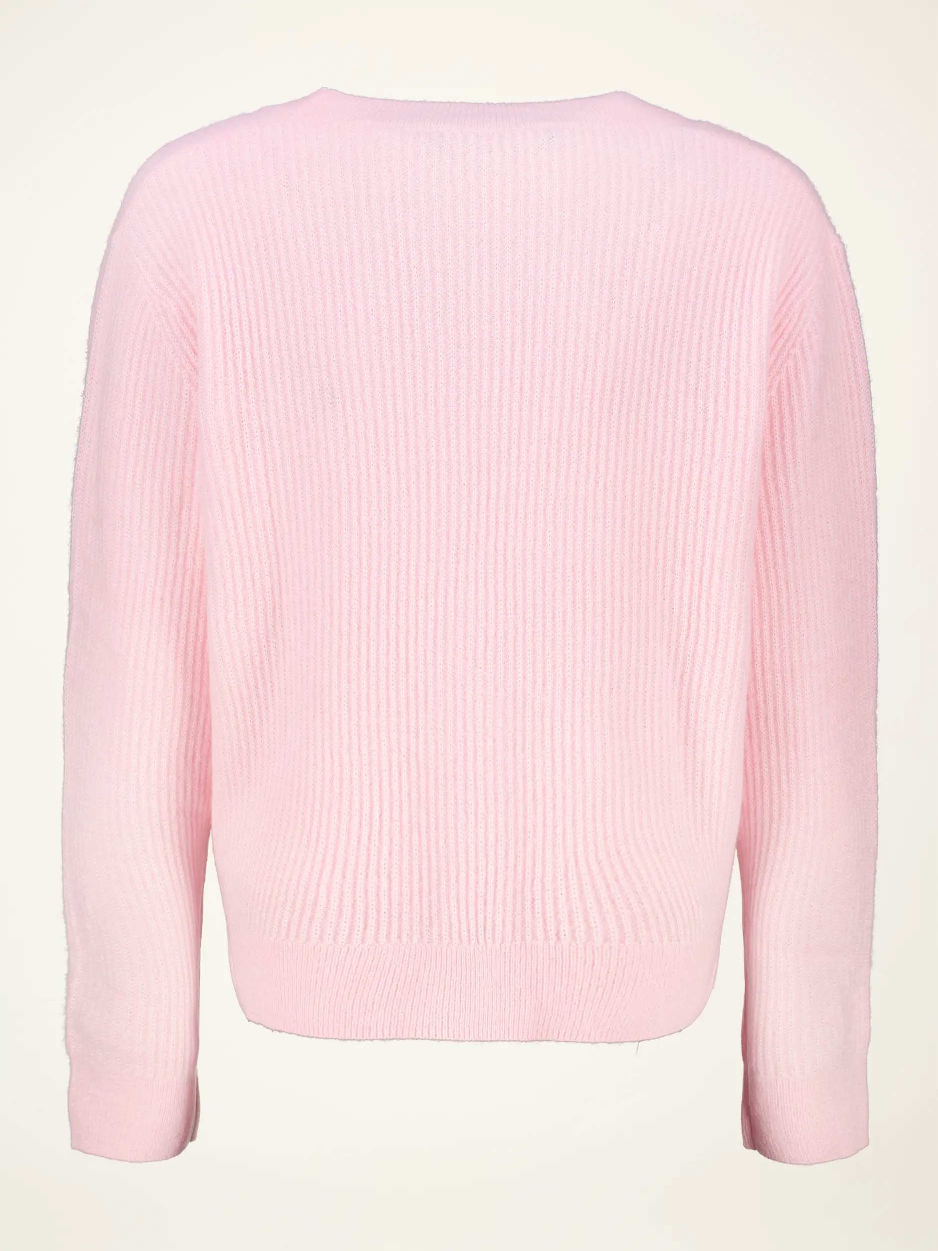 Strickjacke aus Kaschmir-Mix langarm - Artikel Rückseite - Farbe: Rosa&Pink