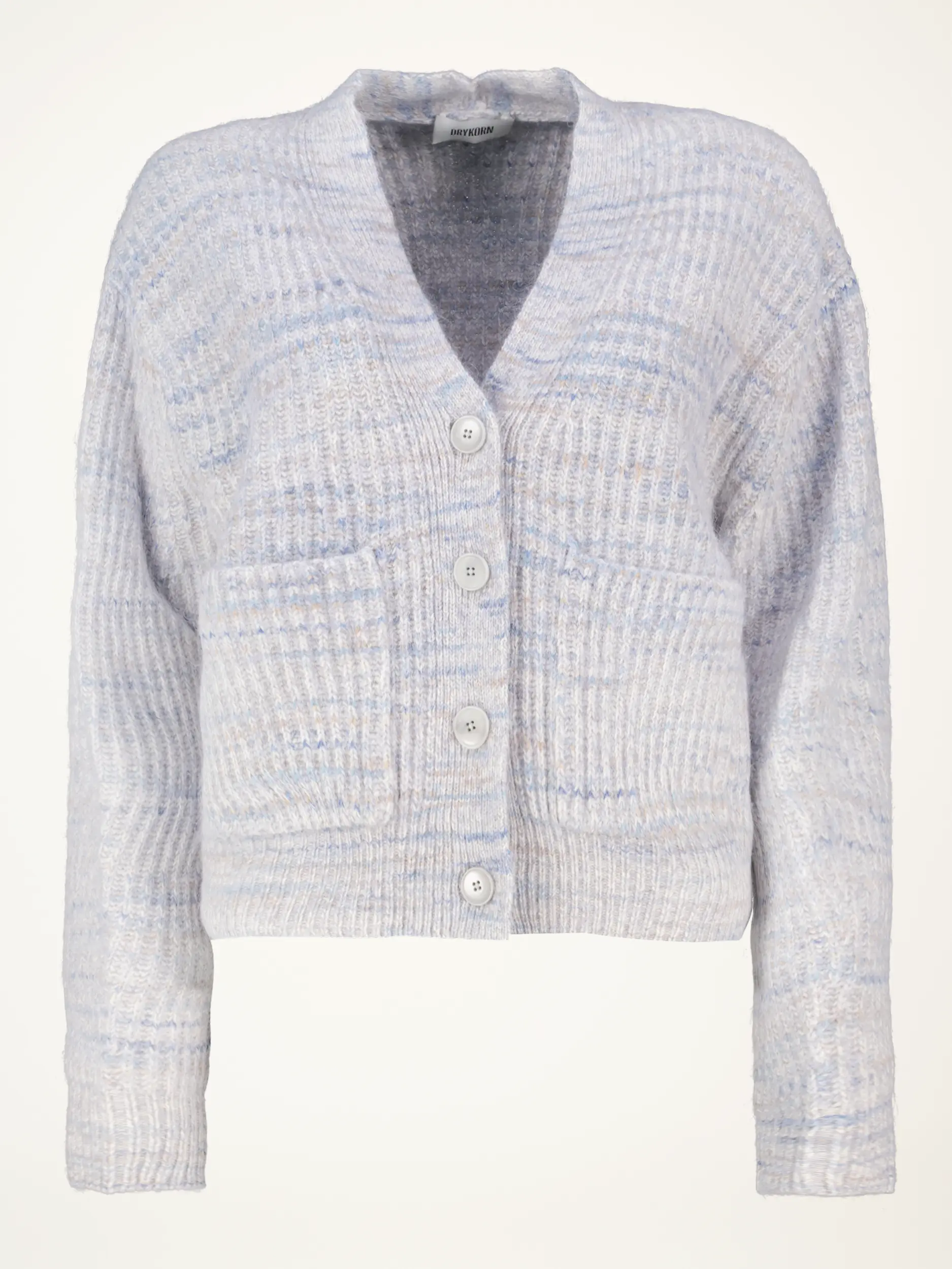 Strickjacke 'Coopie' aus Wolle langarm - Artikelansicht - Farbe: Blau