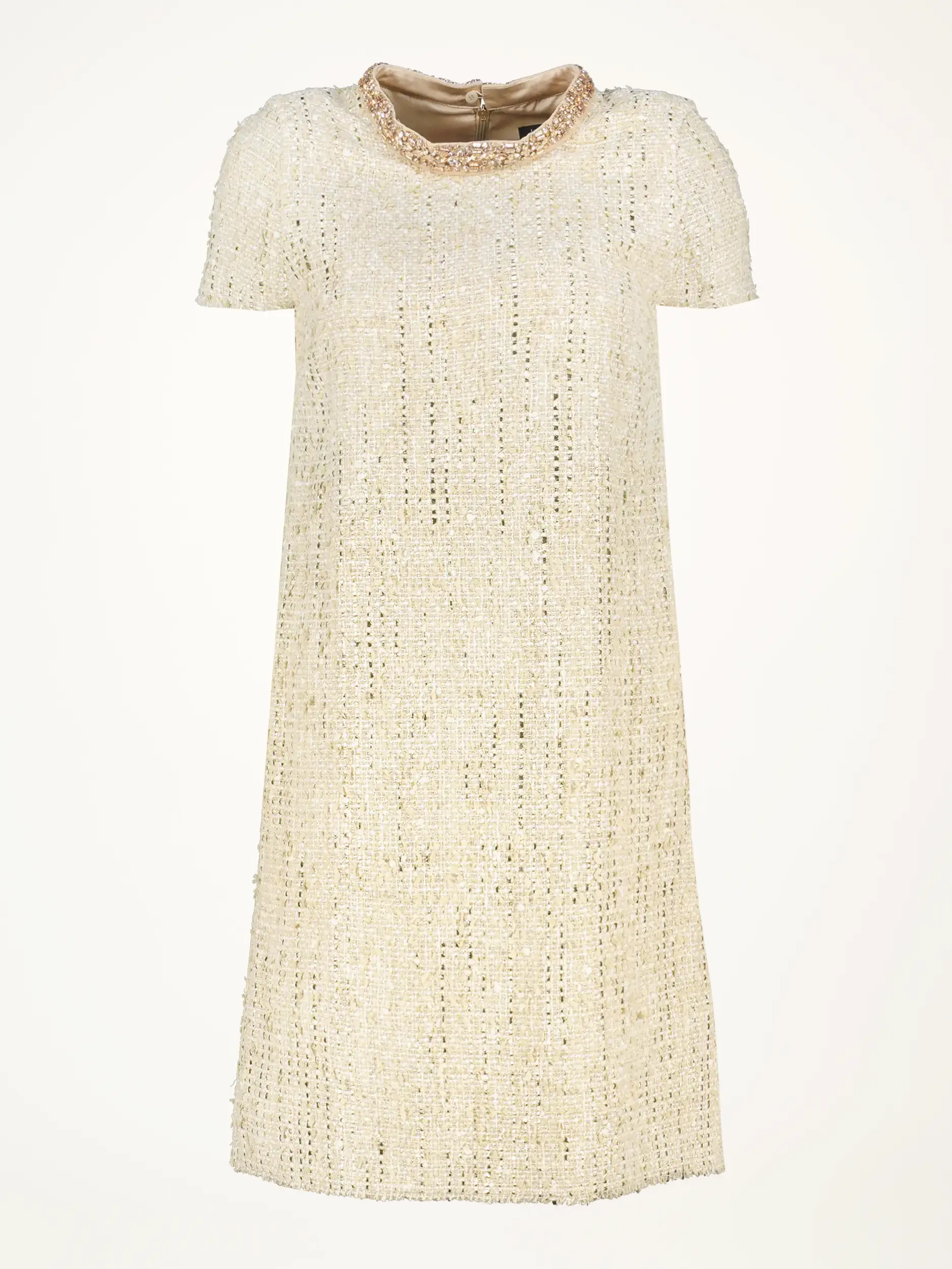 Mini Kleid kurzarm - Artikelansicht - Farbe: Beige