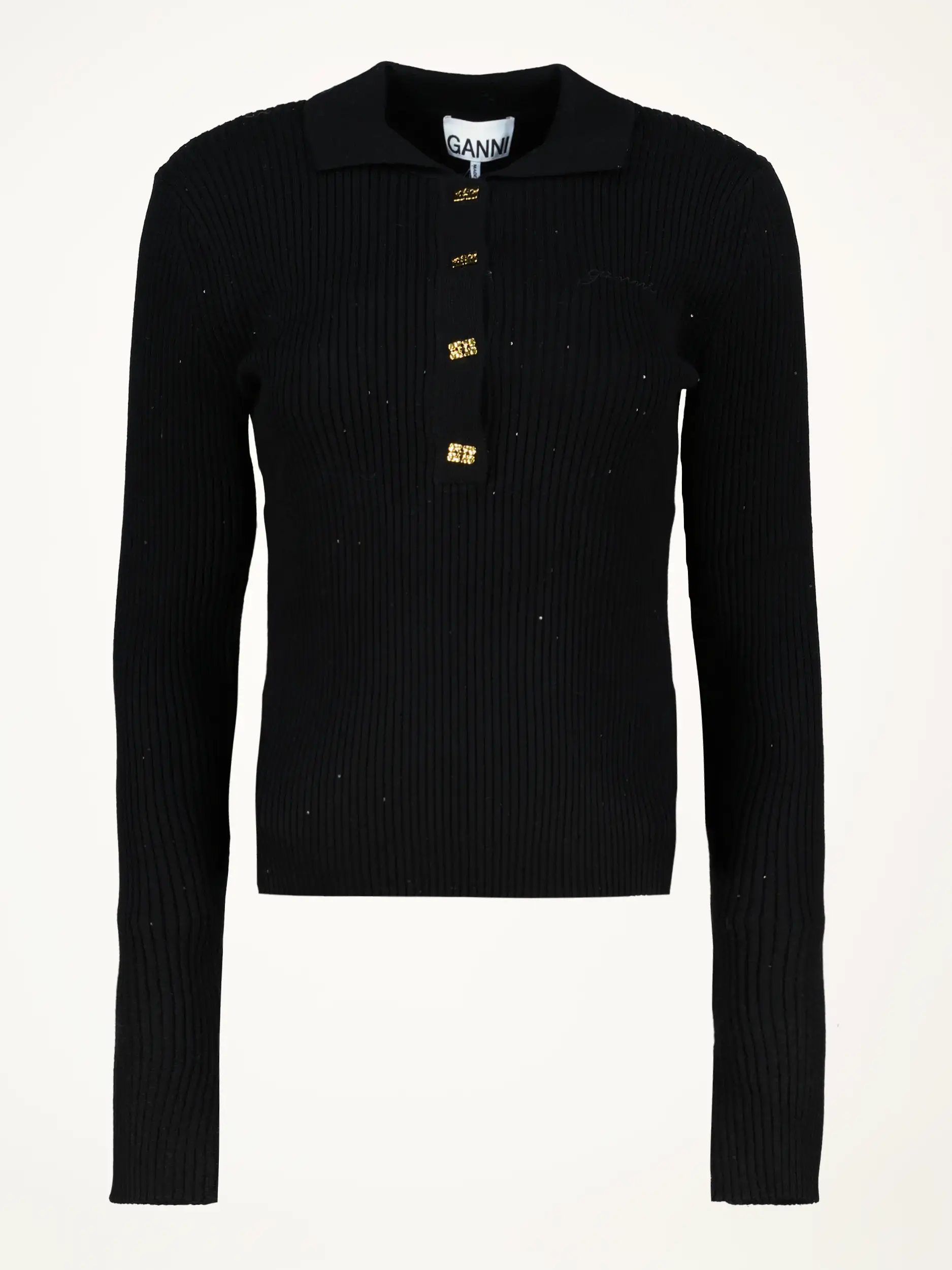 Strickpolo - Artikelansicht - Farbe: Schwarz