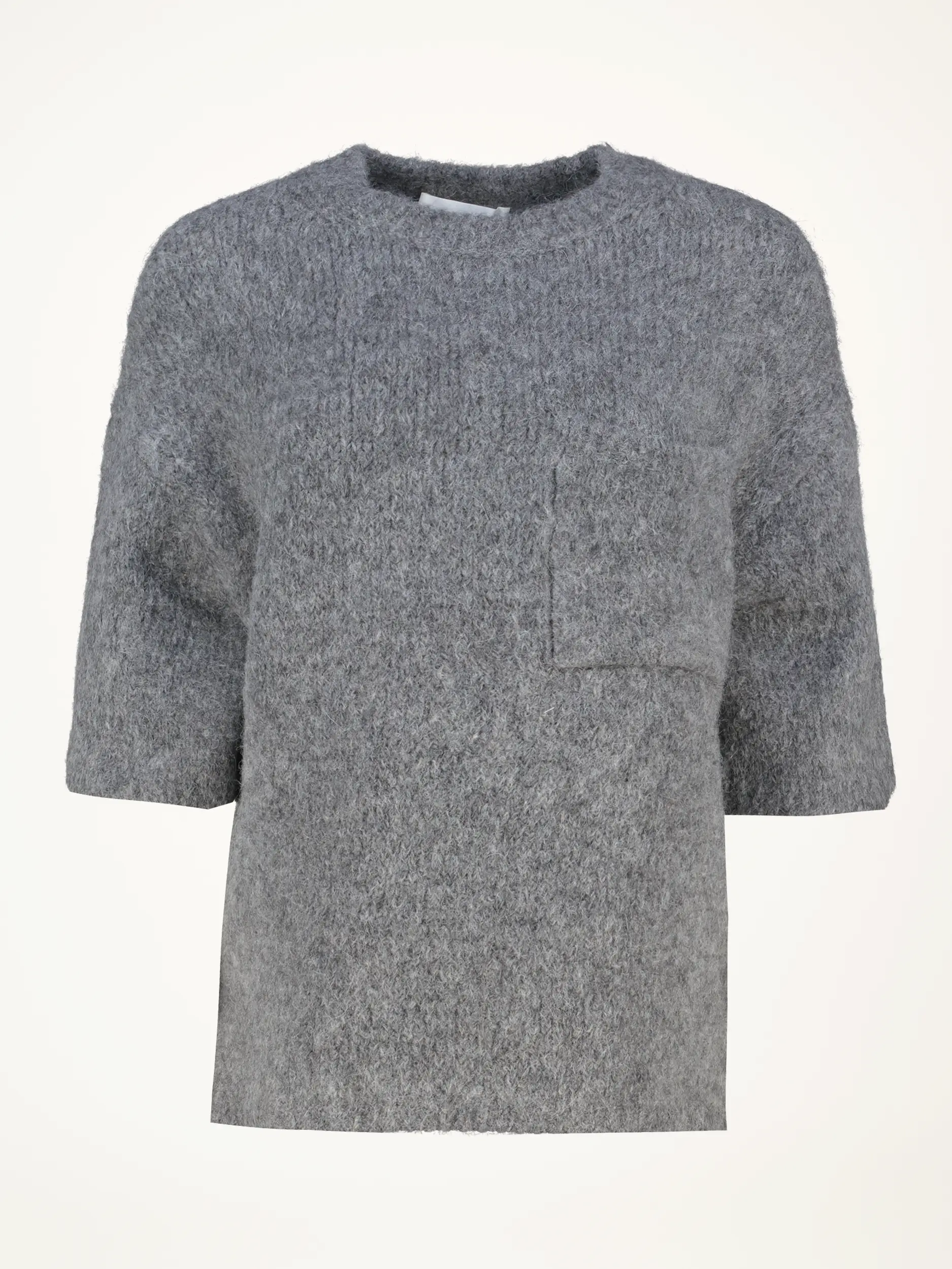 Pullover aus Alpaka 3/4 Arm - Artikelansicht - Farbe: Grau Pullover aus Alpaka 3/4 Arm - Artikelansicht - Farbe: Grau