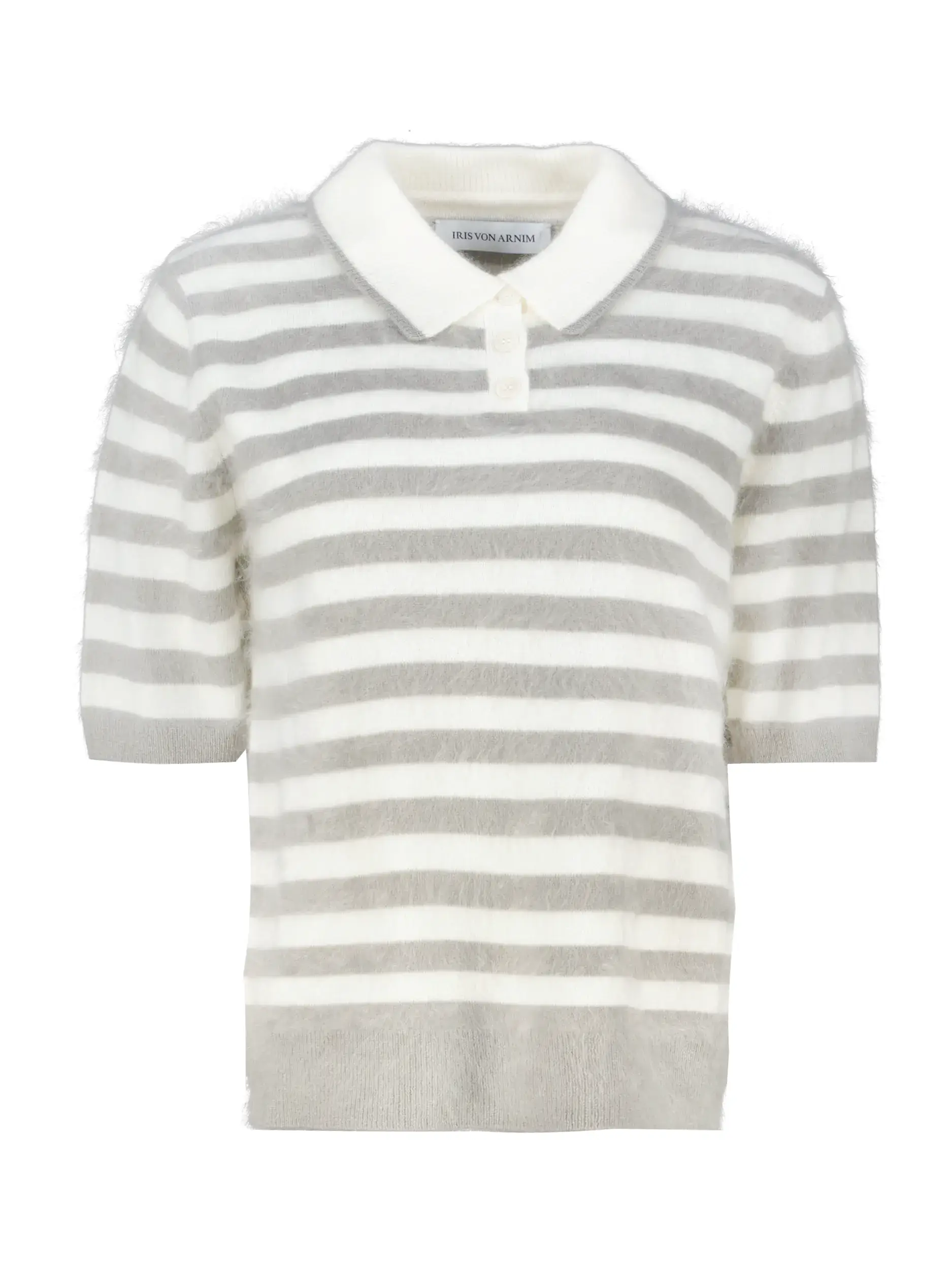 Strickpolo 'Selvastripes' - Artikel Vorderseite - Farbe: Grün