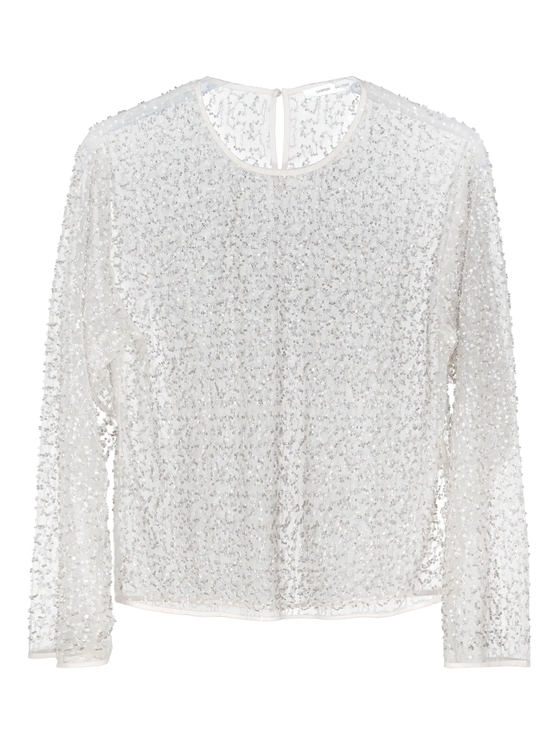 Pailettenbluse 'Samally' - Artikel Vorderseite - Farbe: Beige