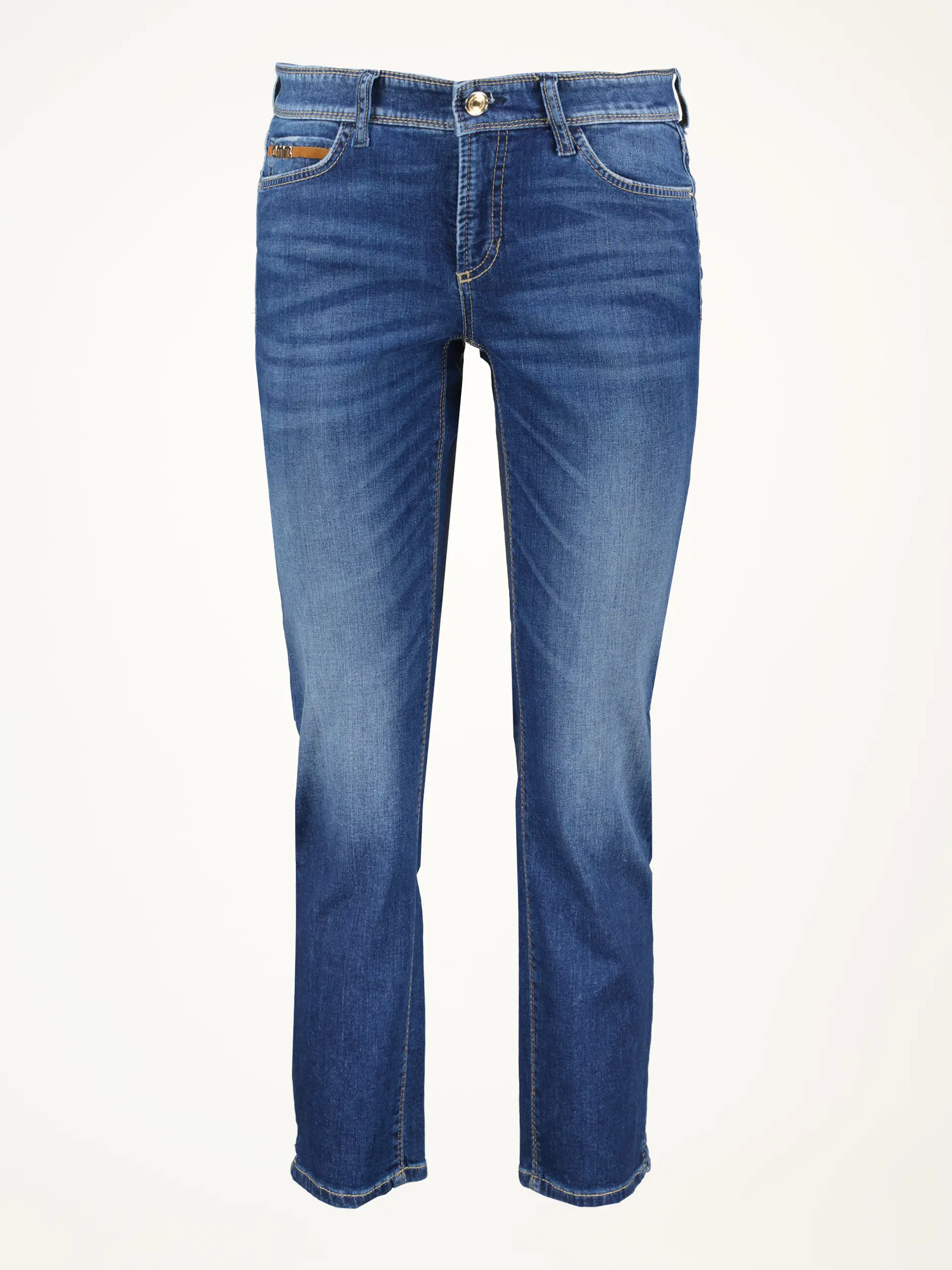 Mid Rise Slim Fit Jeans 'Piper short' - Artikelansicht - Farbe: Blau