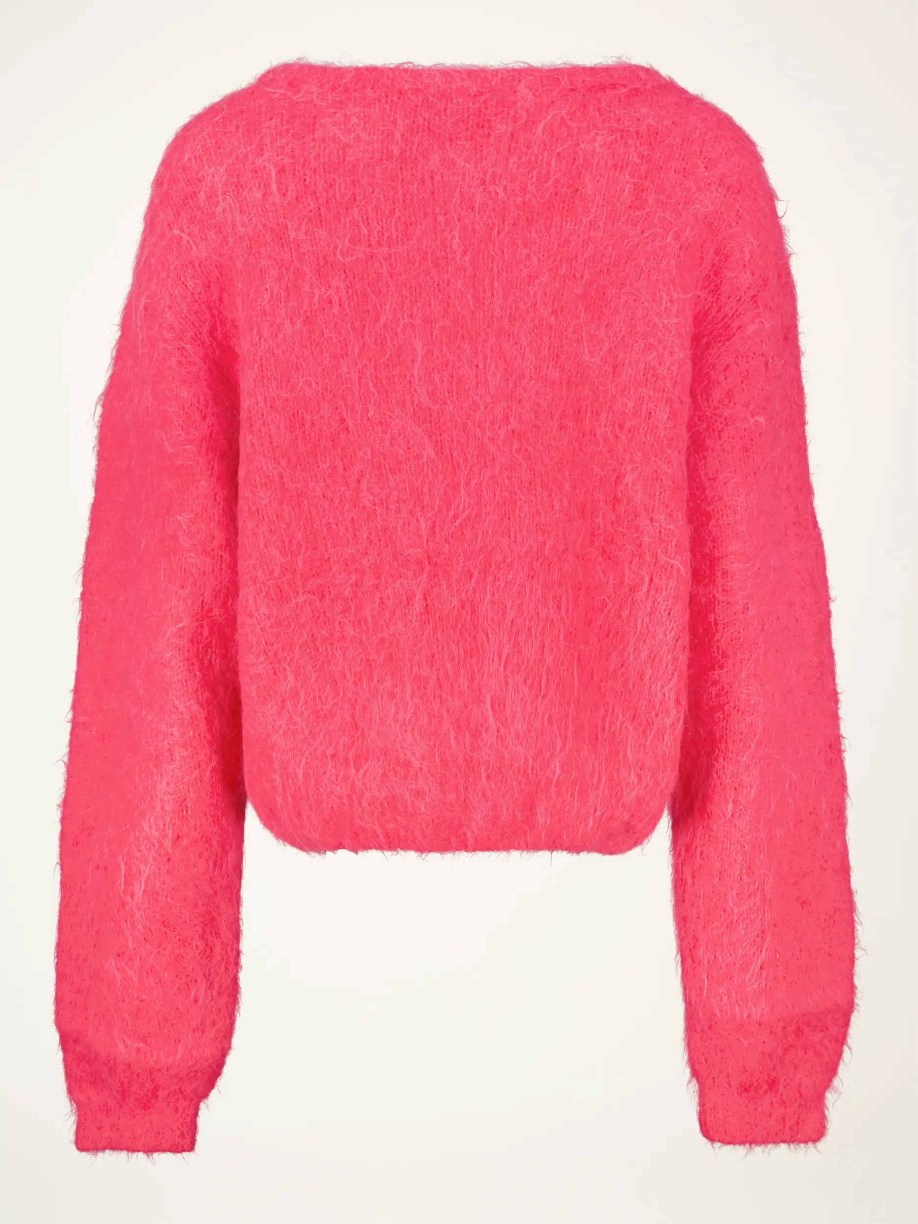Oversized Pullover aus Alpaka-Mix langarm - Artikel Rückseite - Farbe: Rosa&Pink