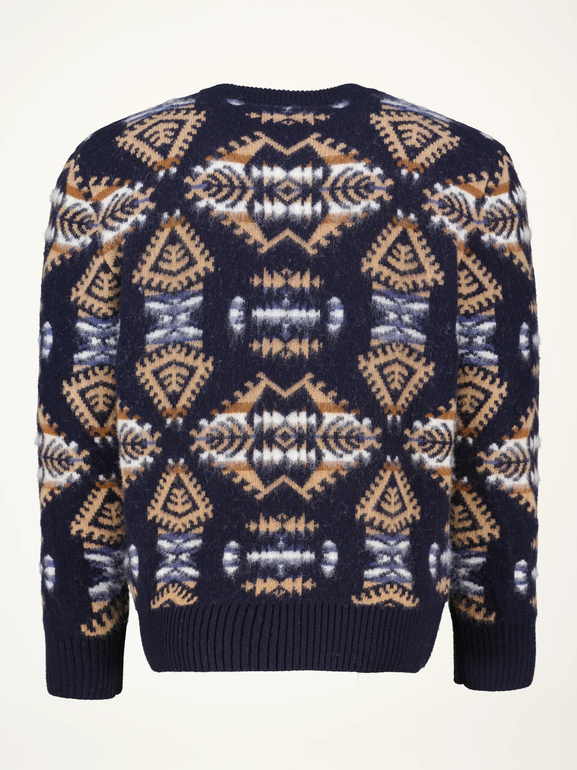 Pullover aus Schurwoll-Mix langarm - Artikel Rückseite - Farbe: Blau