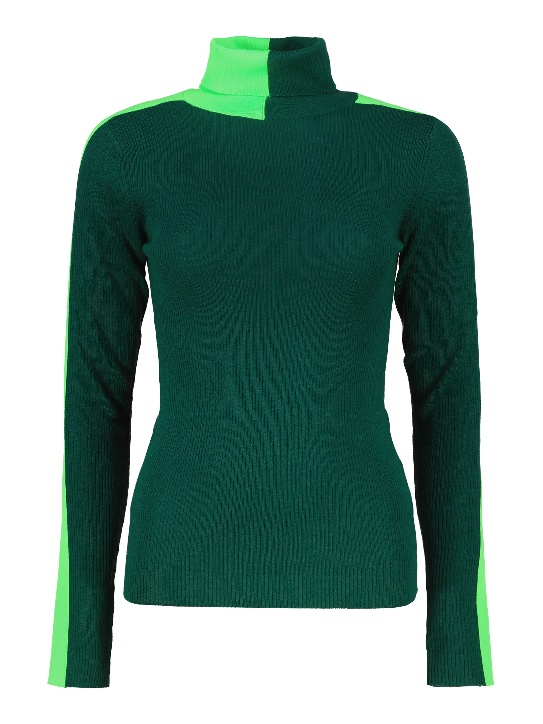 Langarmshirt 'Iffort' mit Tunnelneck - Artikel Vorderseite - Farbe: Grün