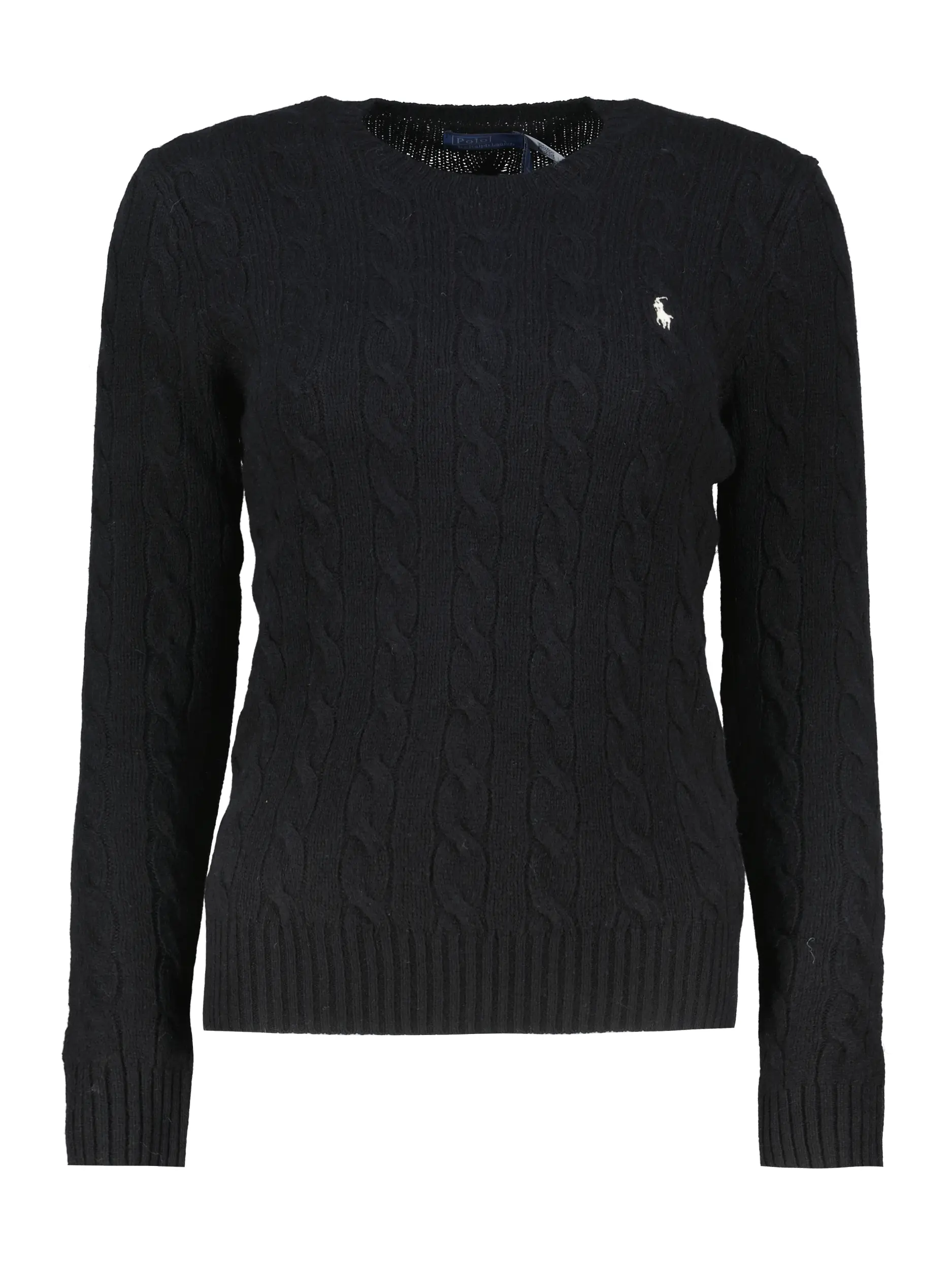 Pullover mit Zopfmuster - Artikel Vorderseite - Farbe: Schwarz