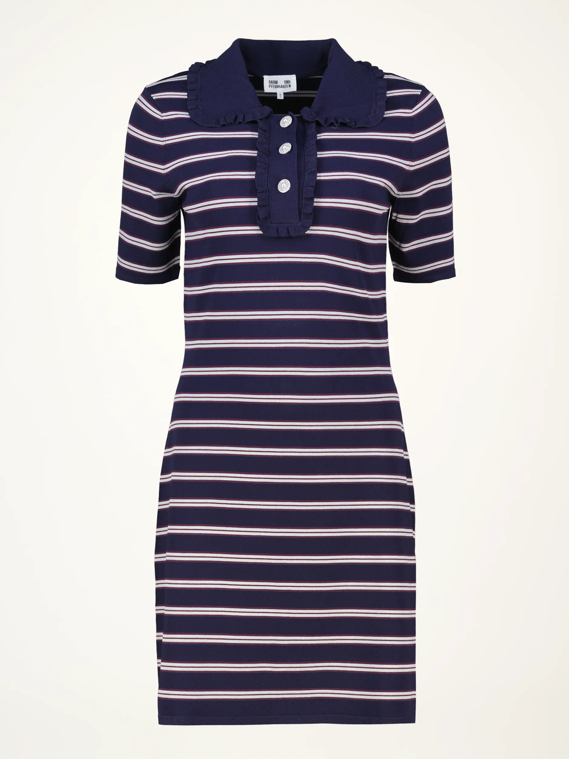 Gestreiftes Minikleid kurzarm - Artikelansicht - Farbe: Blau