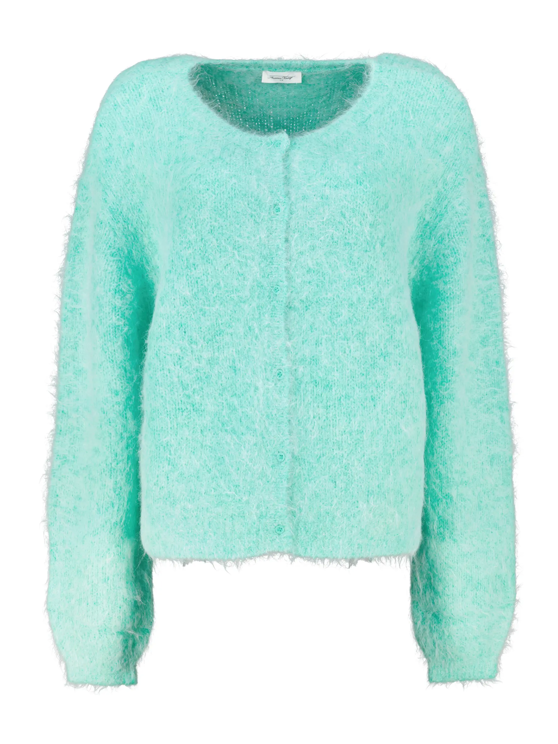 Strickjacke aus Alpaka-Mix langarm - Artikel Vorderseite - Farbe: Grün