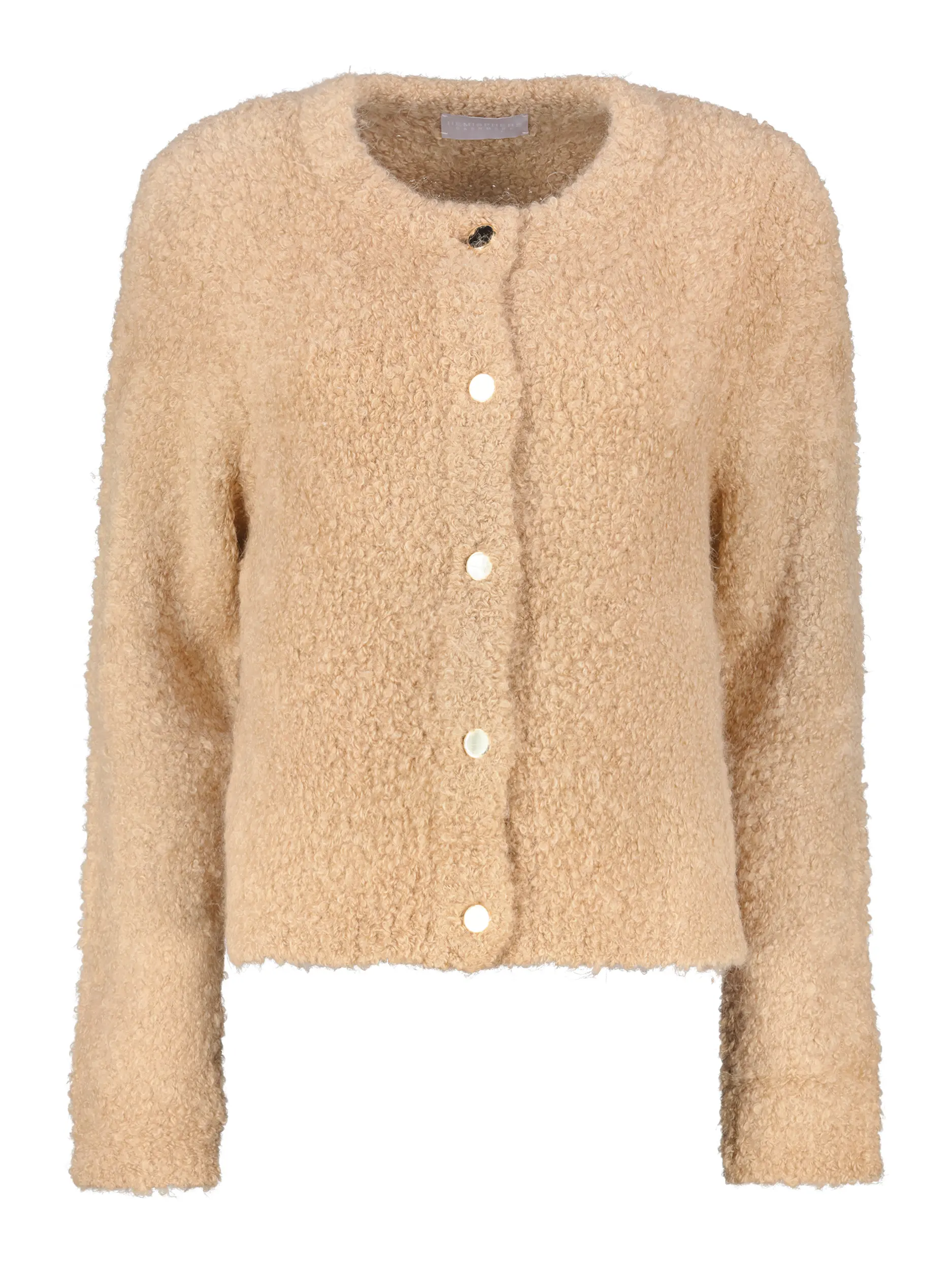 Strickjacke aus Alpaka-Mix - Artikel Vorderseite - Farbe: Braun