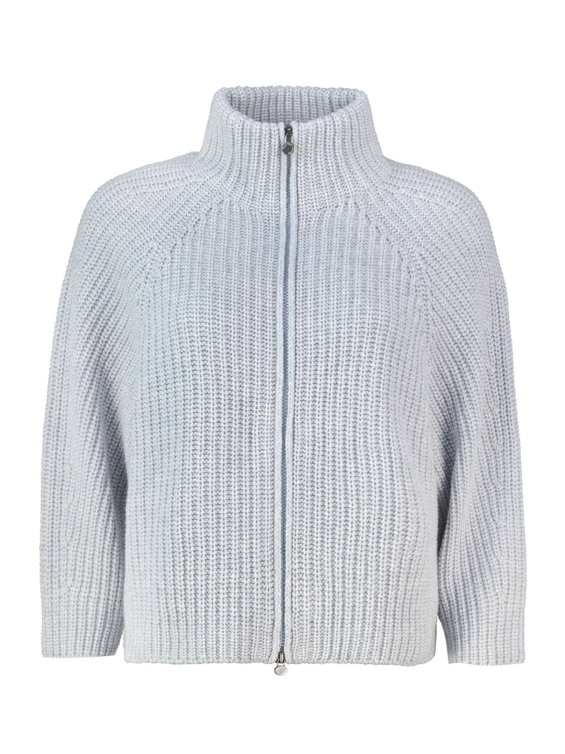 Strickjacke 'Fallou zip' aus Kaschmir - Artikel Vorderseite - Farbe: Grau