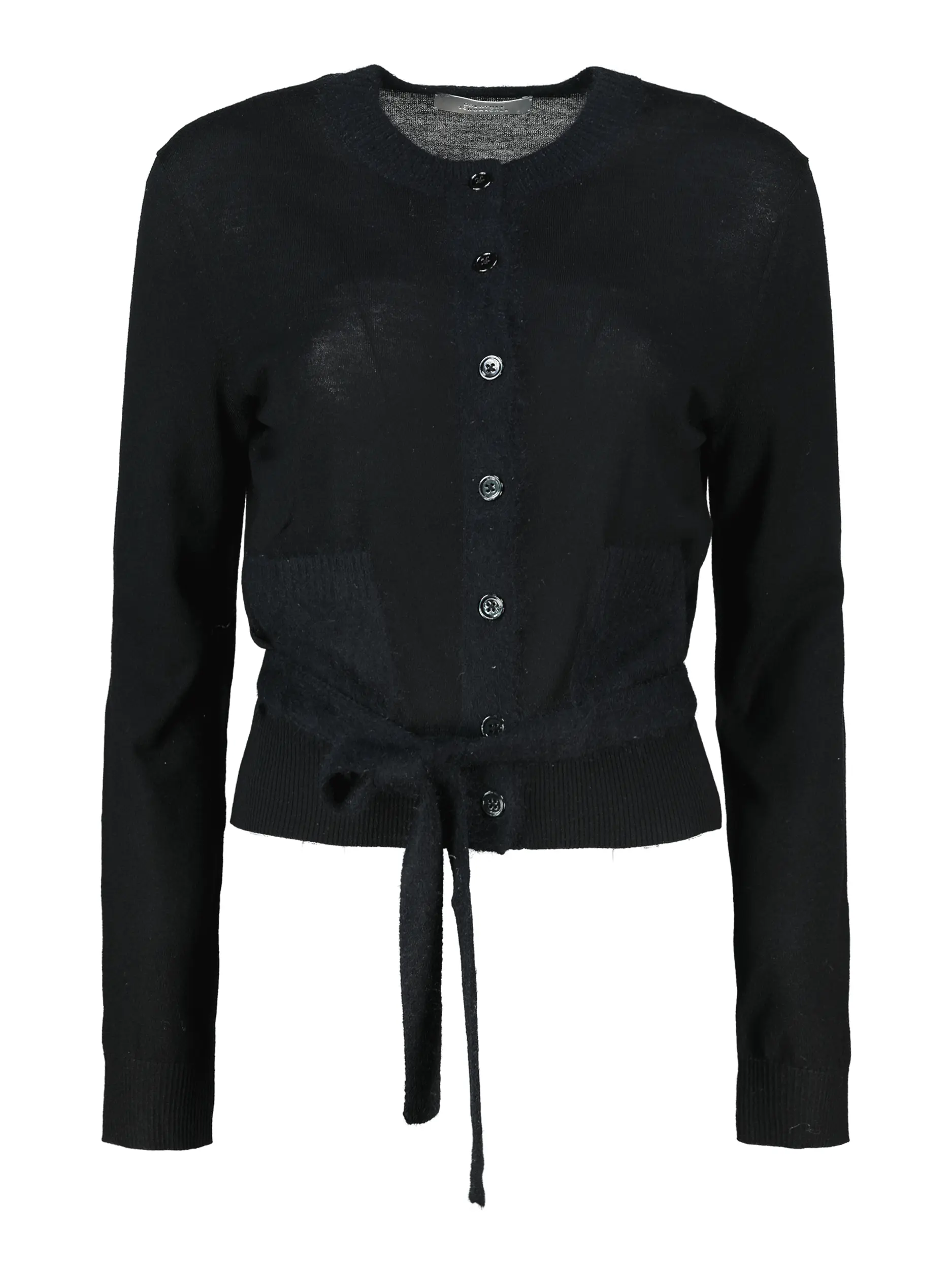 Strickjacke 'Merino Romance' aus Wolle - Artikel Vorderseite - Farbe: Schwarz