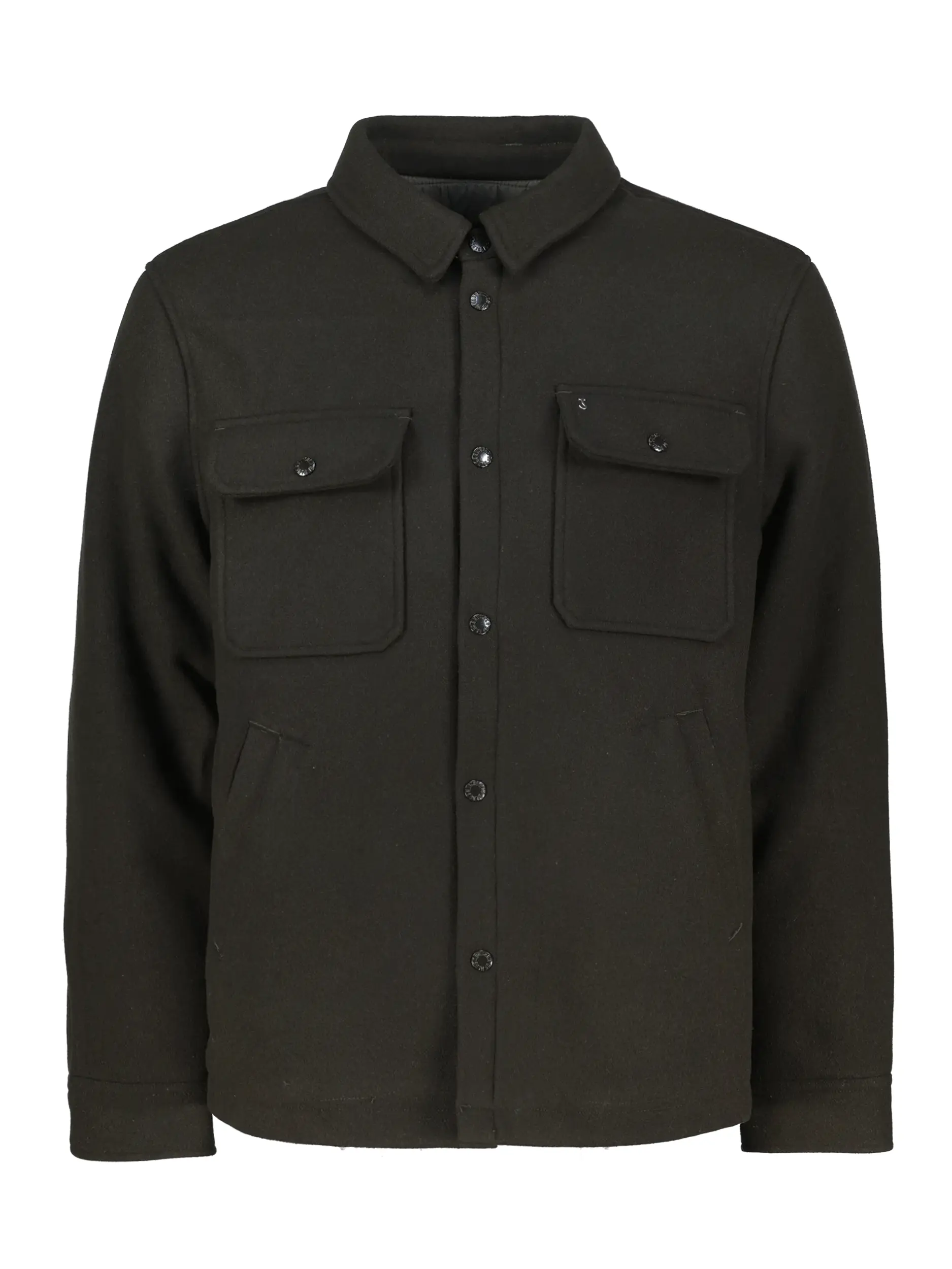 Overshirt mit Kentkragen langarm - Artikel Vorderseite - Farbe: Braun