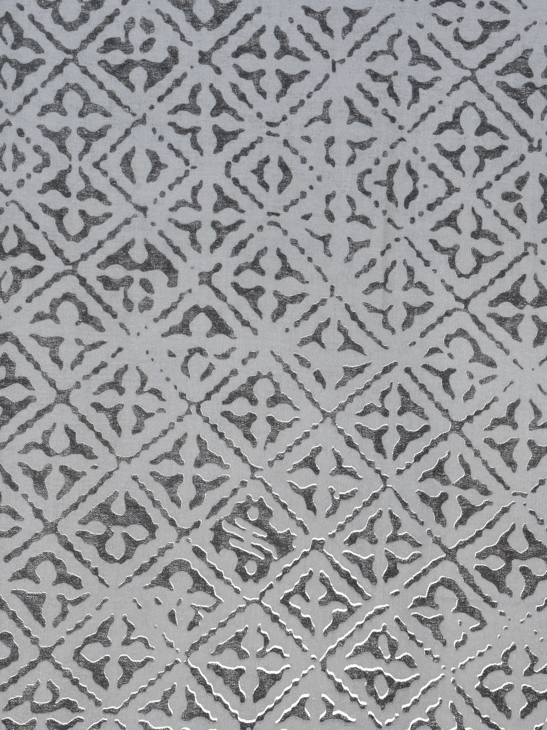 Gemusterter Schal 'Eyes of Marrakesh' aus Kaschmir - Artikel Rückseite - Farbe: Schwarz