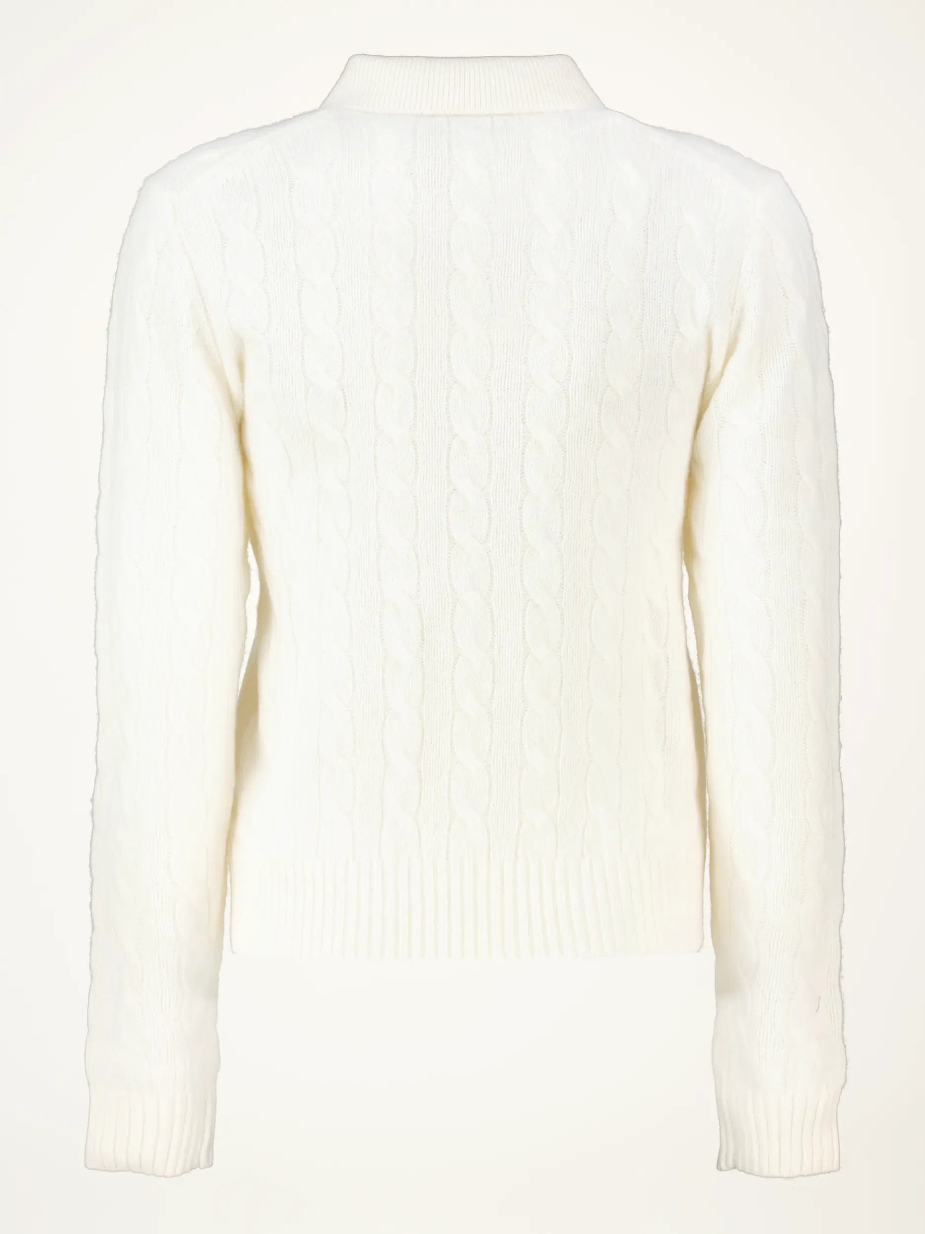Pullover mit Zopfmuster  - Artikel Rückseite - Farbe: Creme
