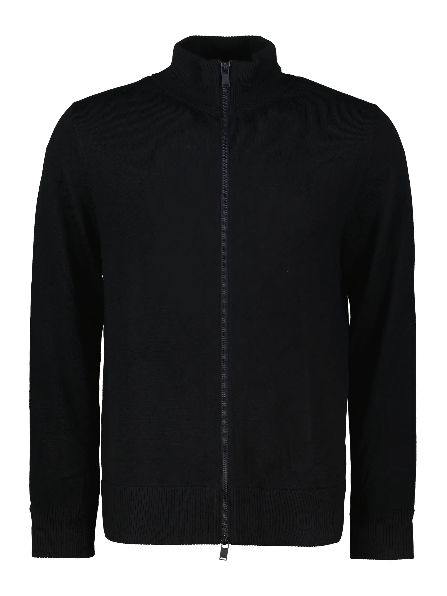 Strickjacke 'Antonio' aus Schurwolle - Artikel Vorderseite - Farbe: Schwarz