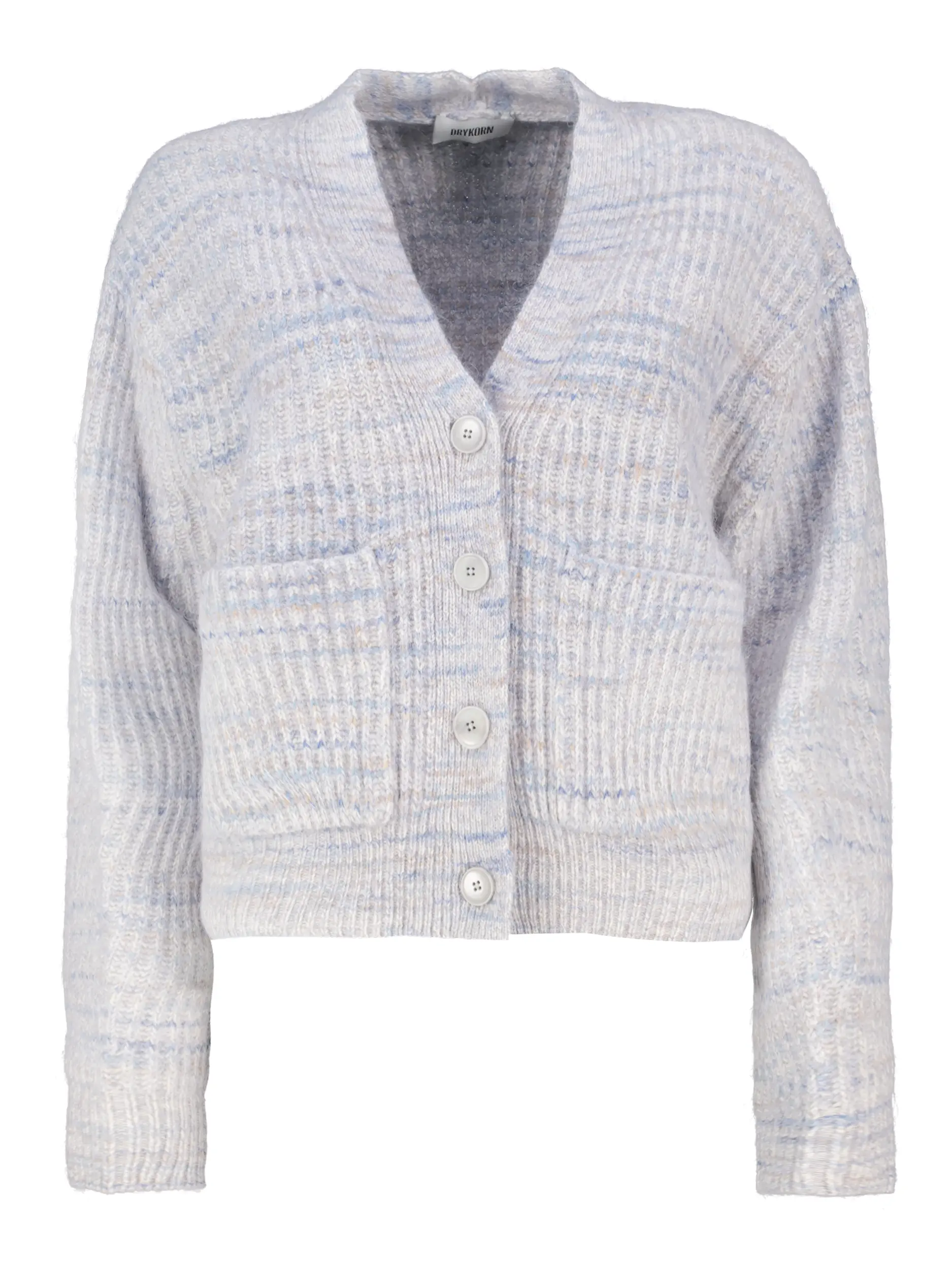 Strickjacke 'Coopie' aus Wolle langarm - Artikel Vorderseite - Farbe: Blau