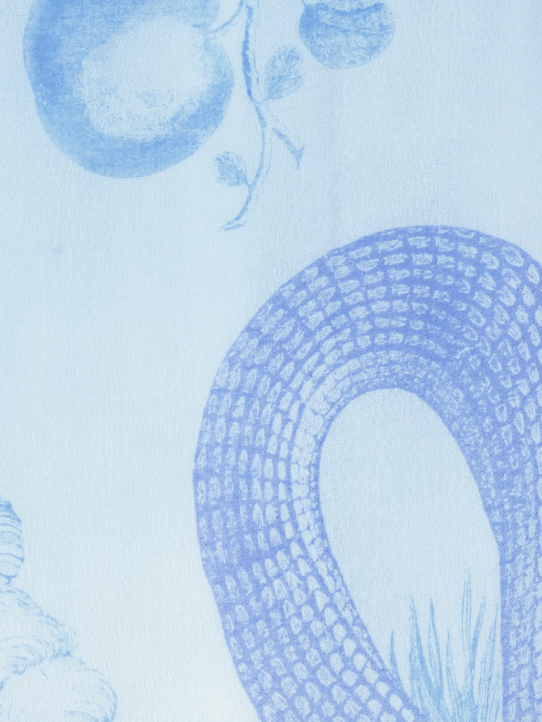 Tuch 'Garden Eden' aus Kaschmir - Artikel weitere Detailansicht 1 - Farbe: Blau