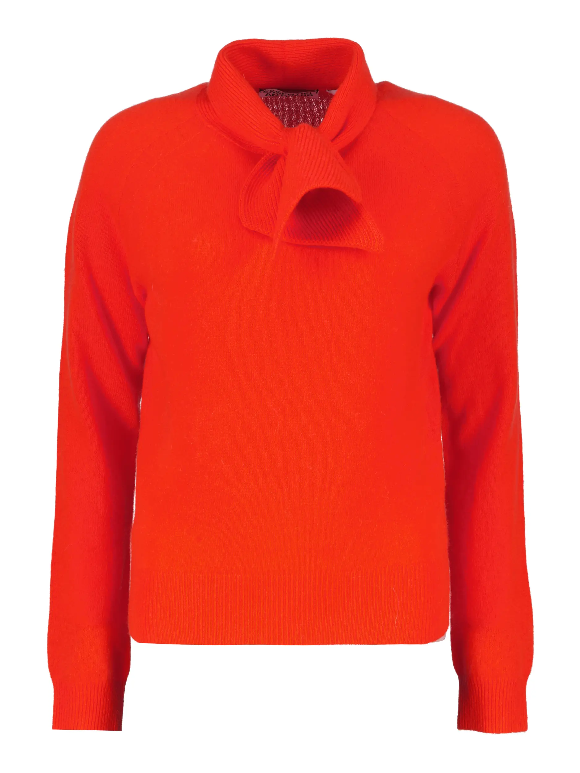 Pullover 'Invited' aus Kaschmir mit Schluppe langarm - Artikel Vorderseite - Farbe: Rot