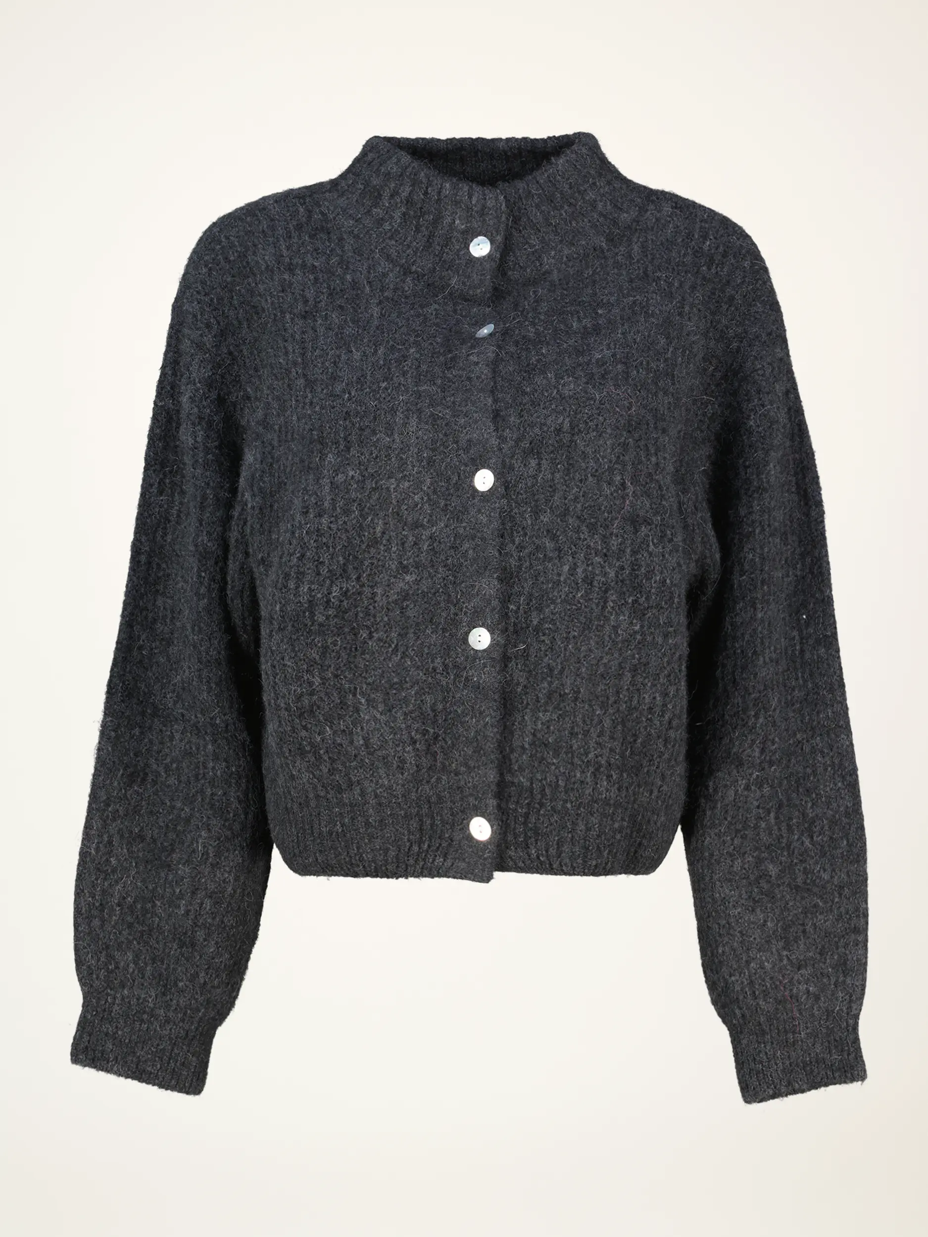 Strickjacke 'East' aus Woll-Mix langarm - Artikelansicht - Farbe: Grau