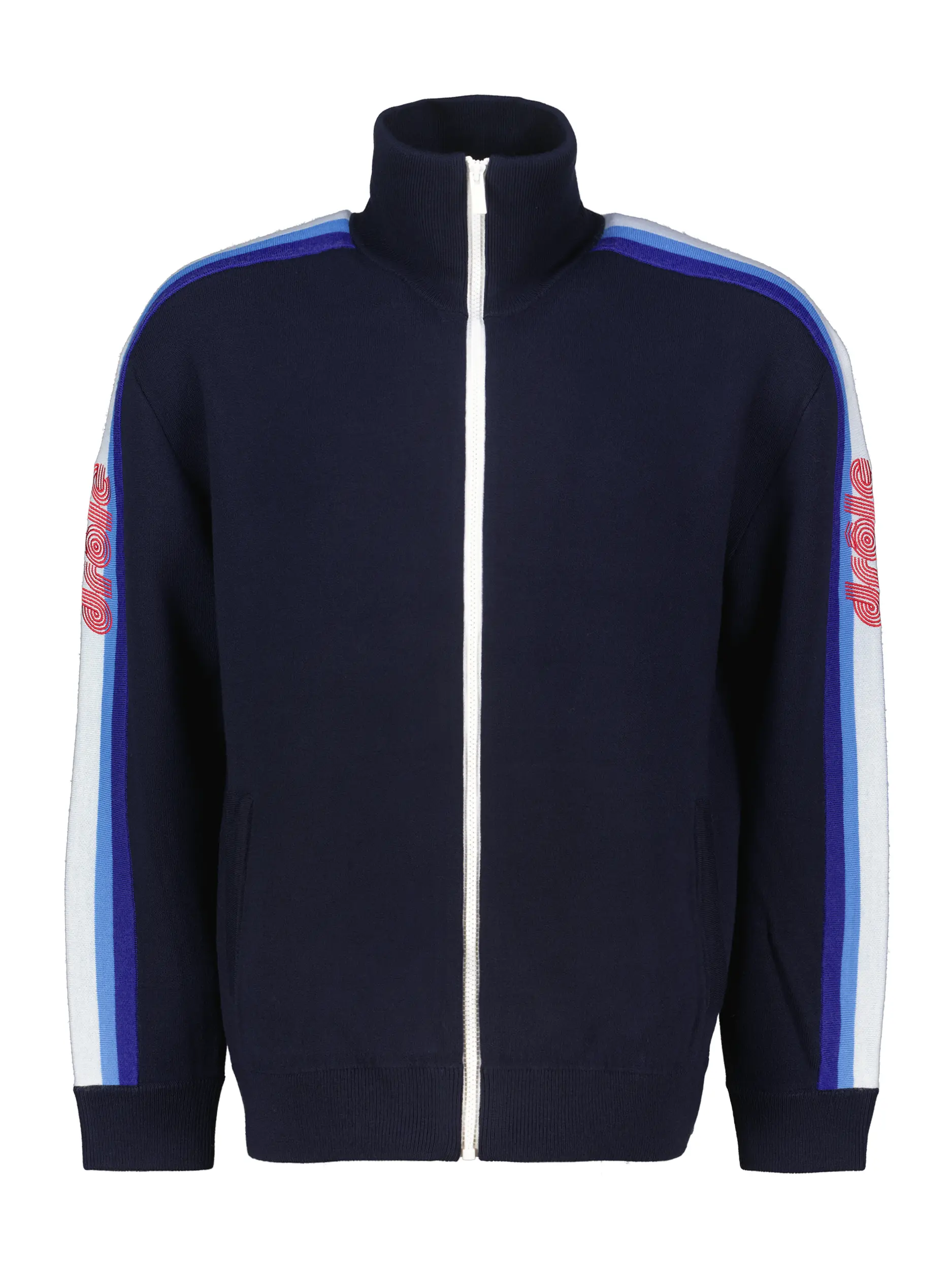 Strickjacke aus Merinowolle - Artikel Vorderseite - Farbe: Blau